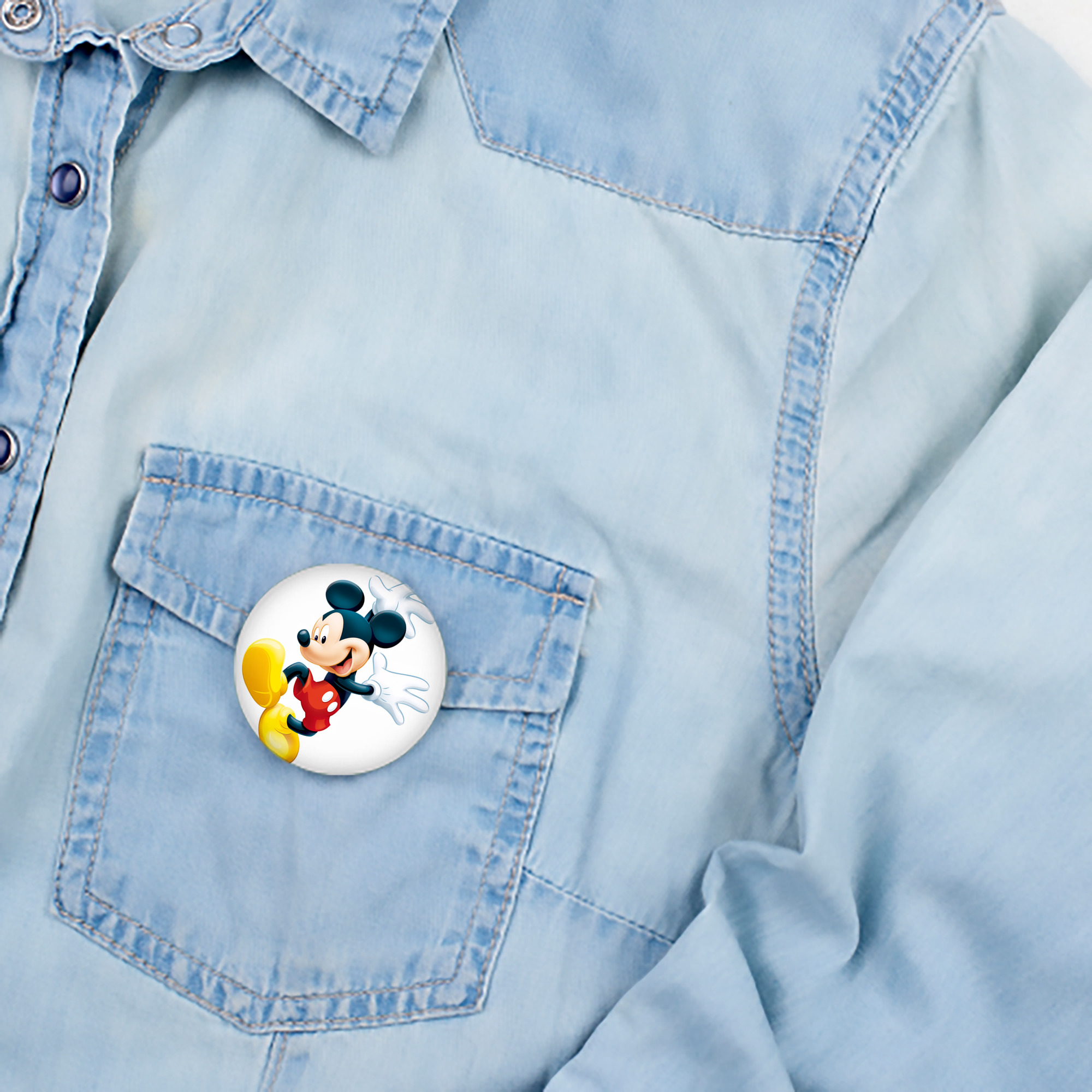 ミッキーマウス Mickey Mouse 6cm 缶バッジ 複数セット