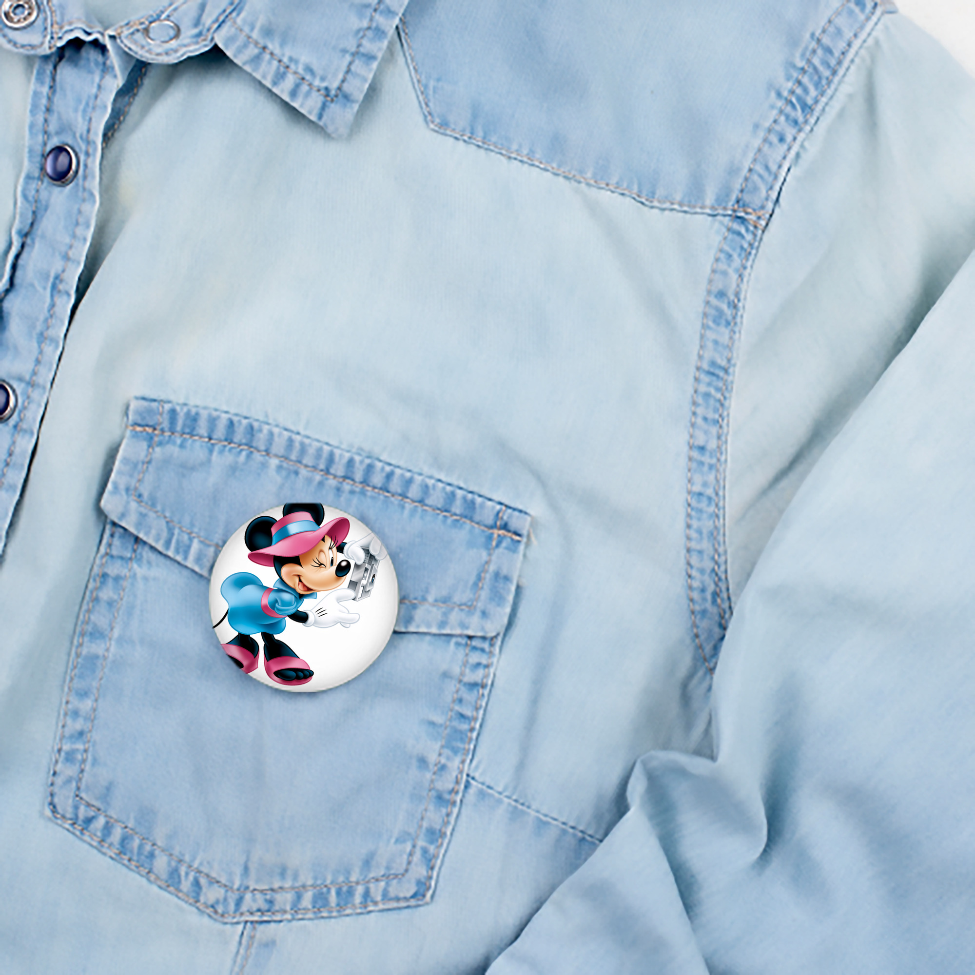 ミッキーマウス Mickey Mouse 6cm 缶バッジ 複数セット