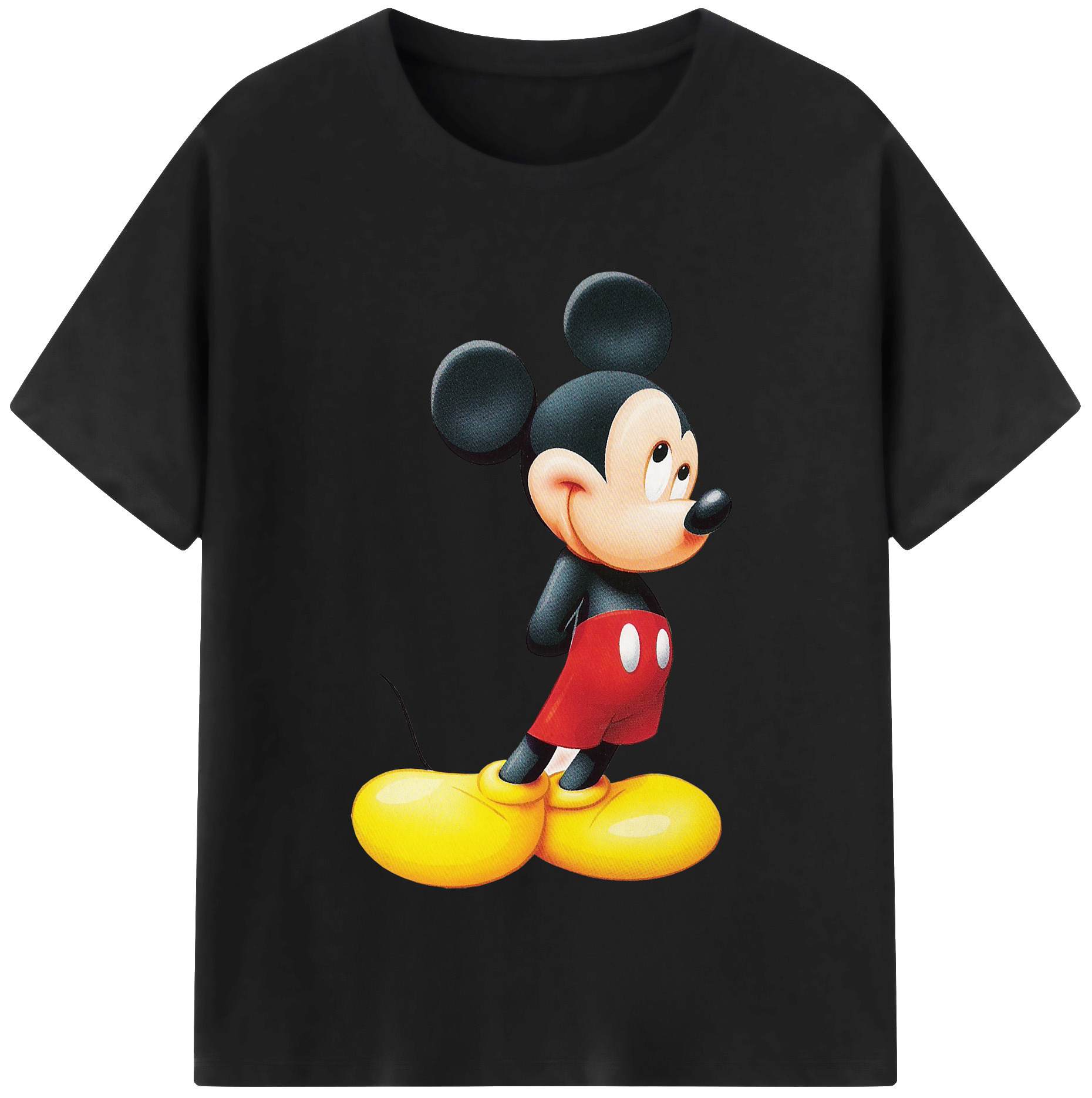 （画像用） ミッキーマウス Mickey Mouse 綿100％半袖Tシャツ（フロントプリント）