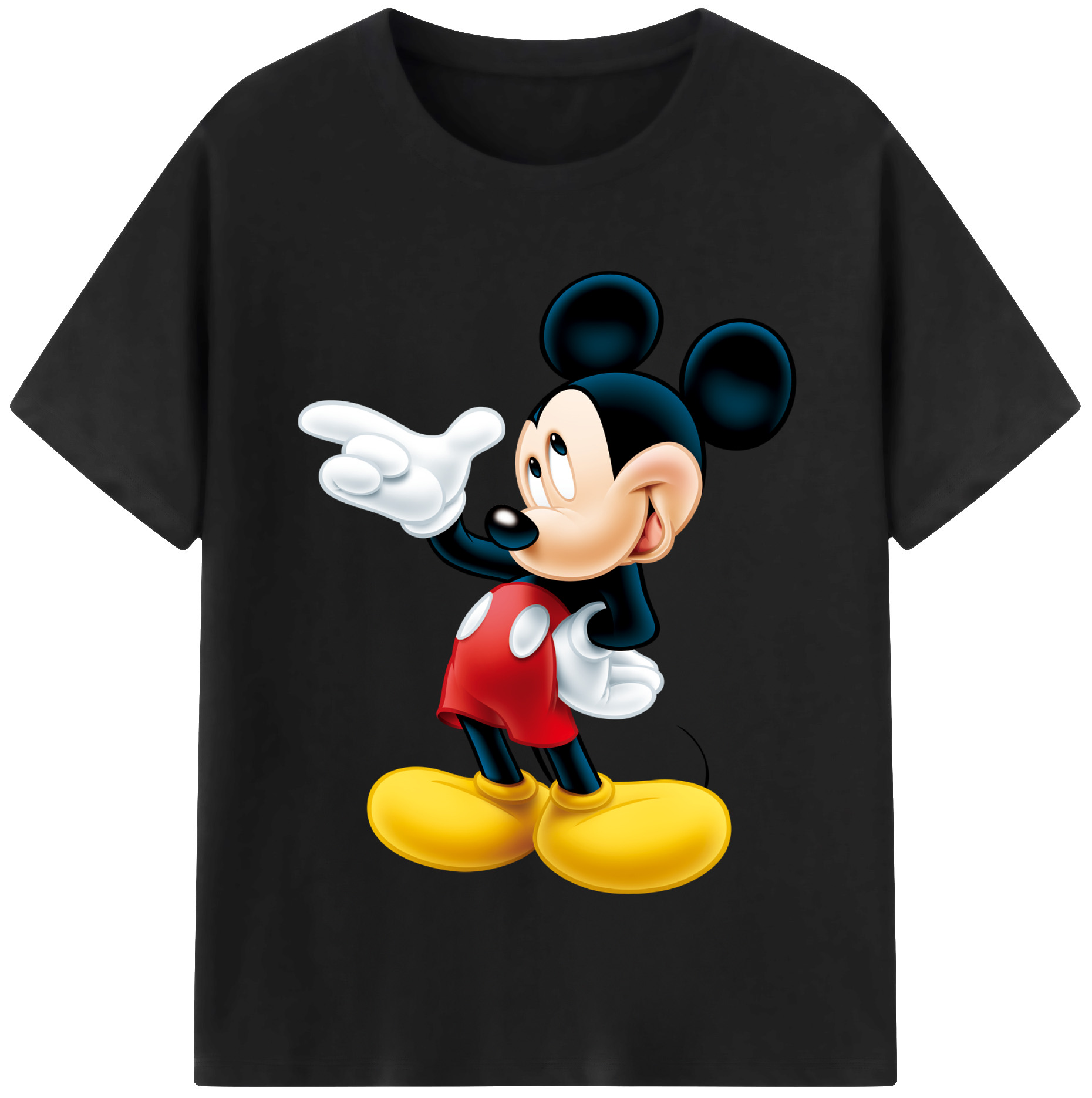 （画像用） ミッキーマウス Mickey Mouse 綿100％半袖Tシャツ（フロントプリント）
