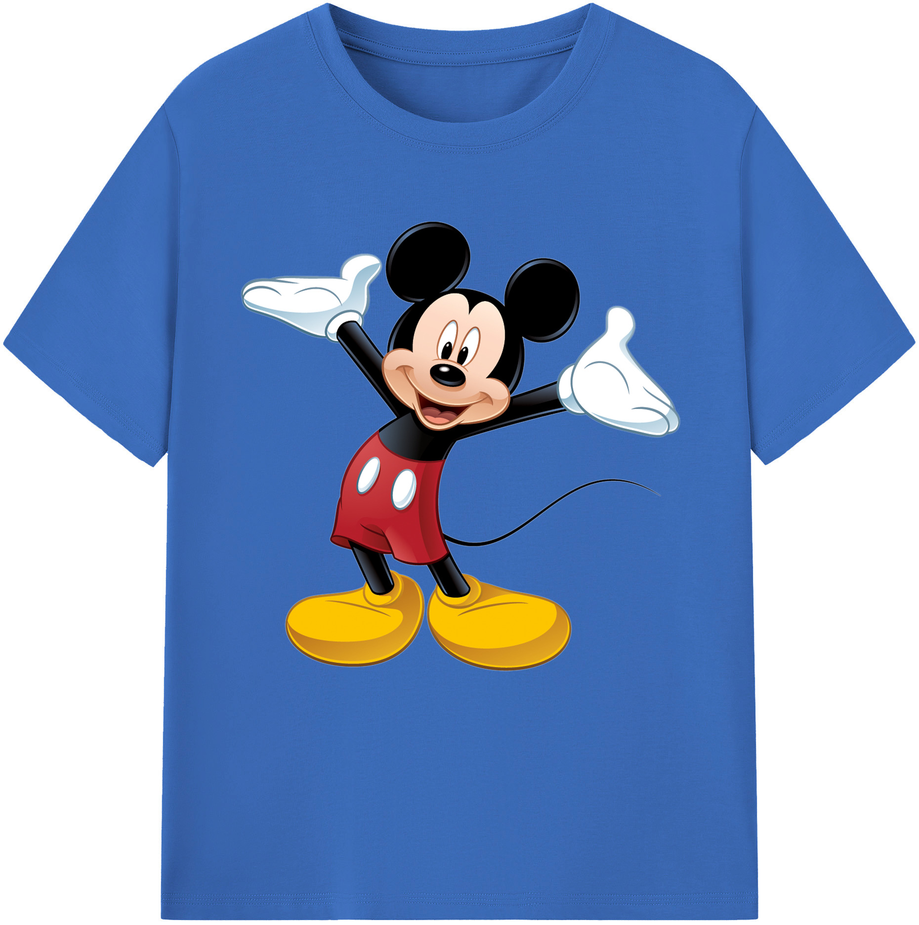 （画像用） ミッキーマウス Mickey Mouse 綿100％半袖Tシャツ（フロントプリント）