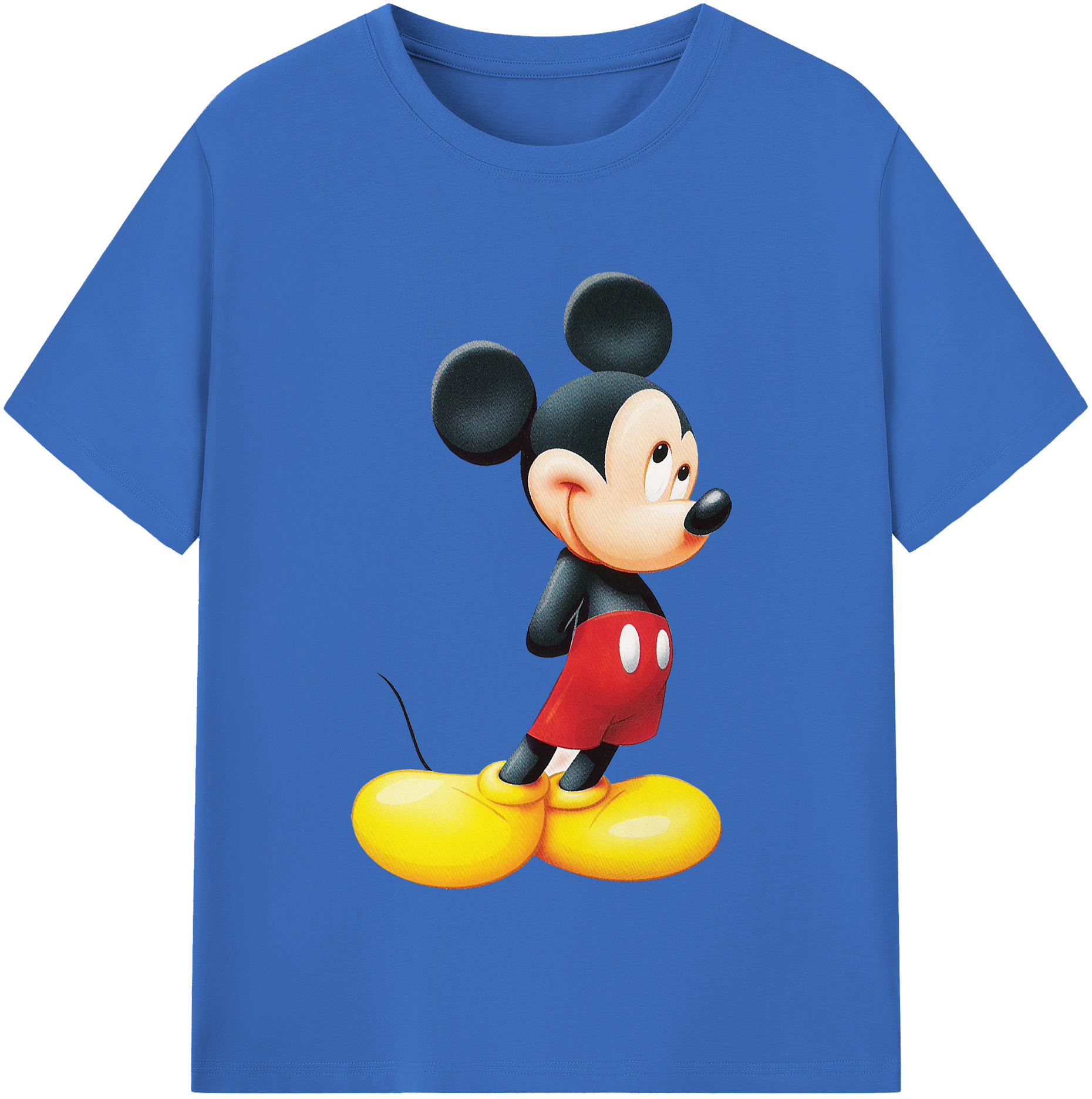 （画像用） ミッキーマウス Mickey Mouse 綿100％半袖Tシャツ（フロントプリント）