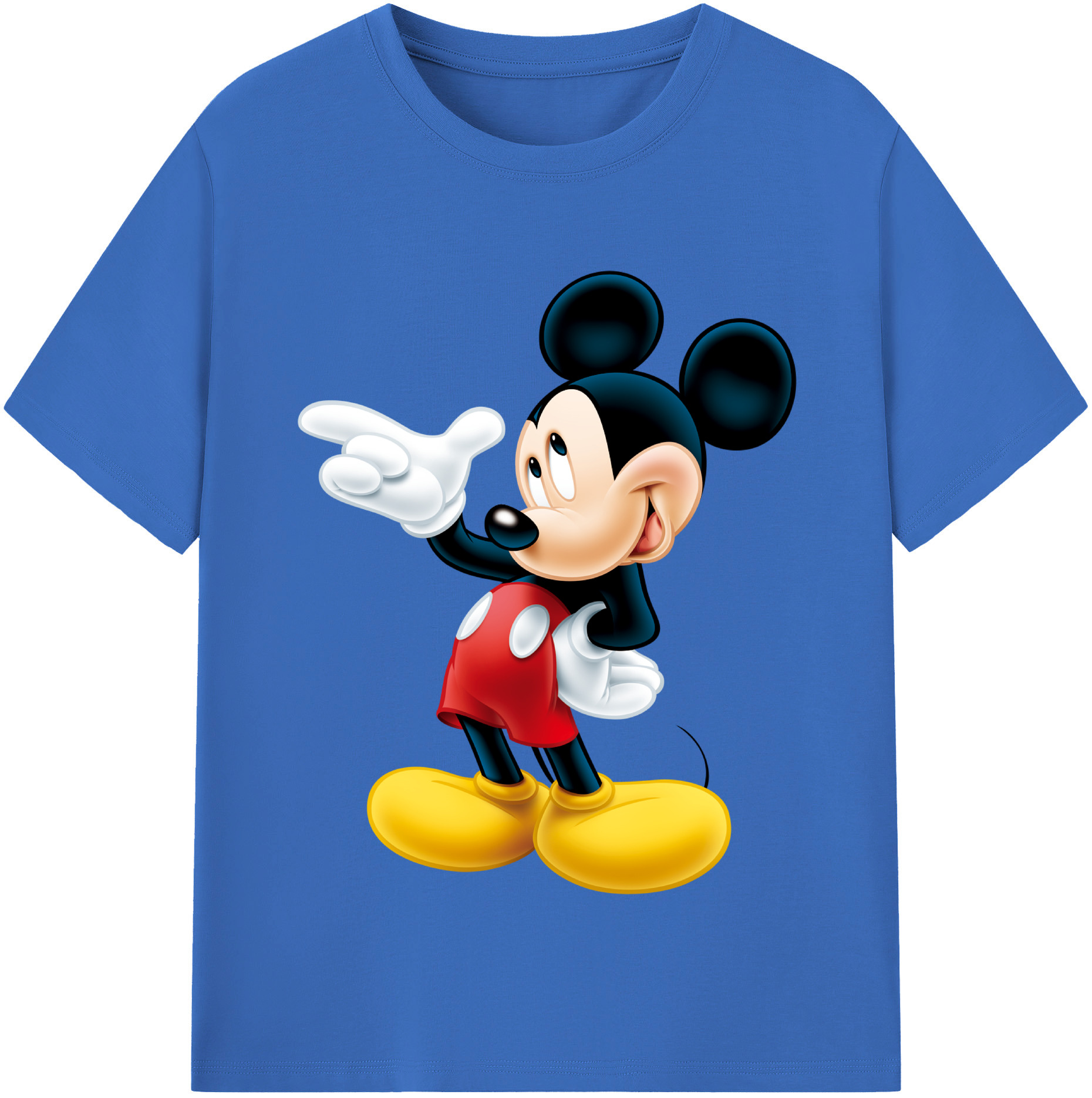 （画像用） ミッキーマウス Mickey Mouse 綿100％半袖Tシャツ（フロントプリント）