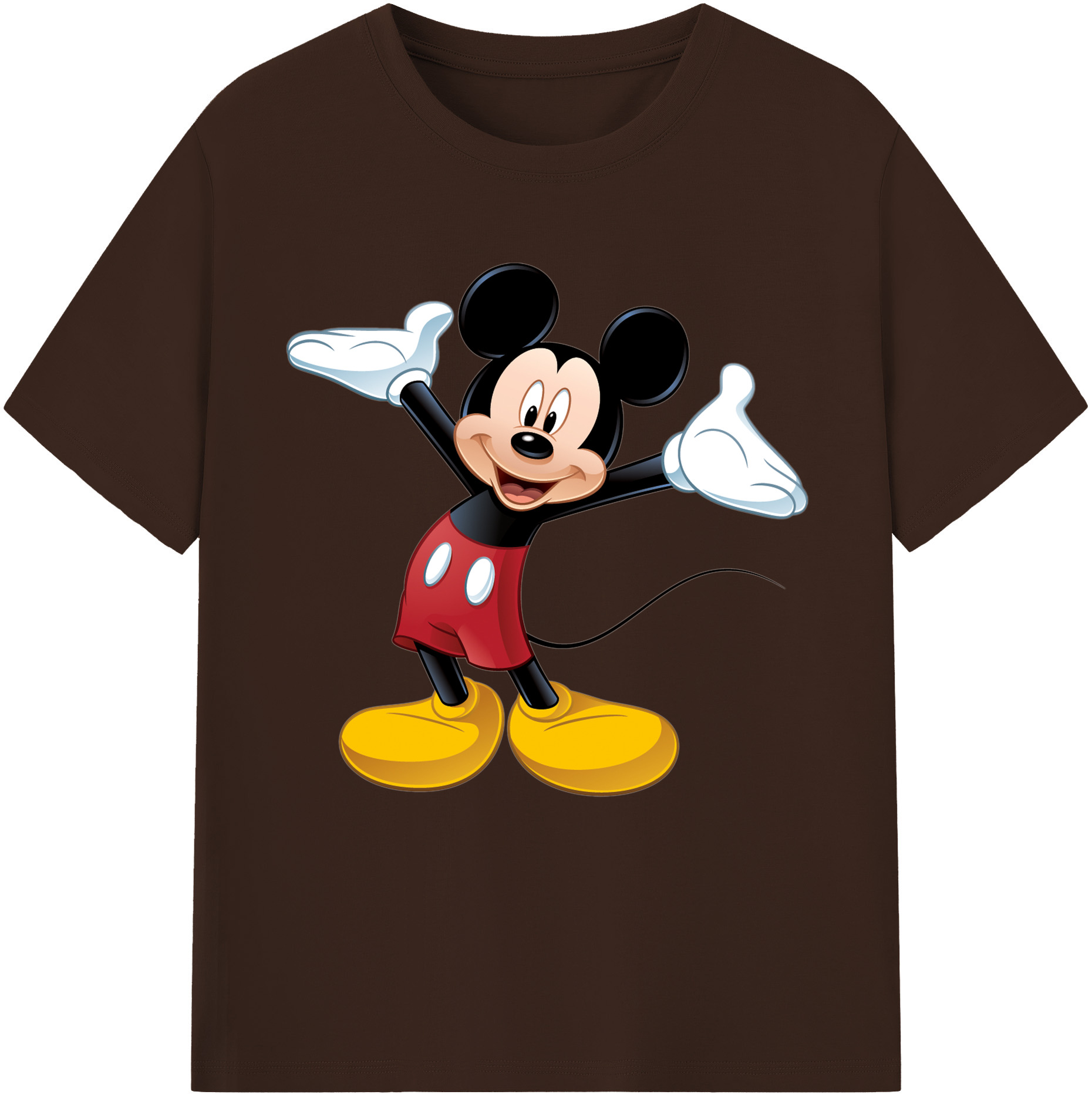 （画像用） ミッキーマウス Mickey Mouse 綿100％半袖Tシャツ（フロントプリント）