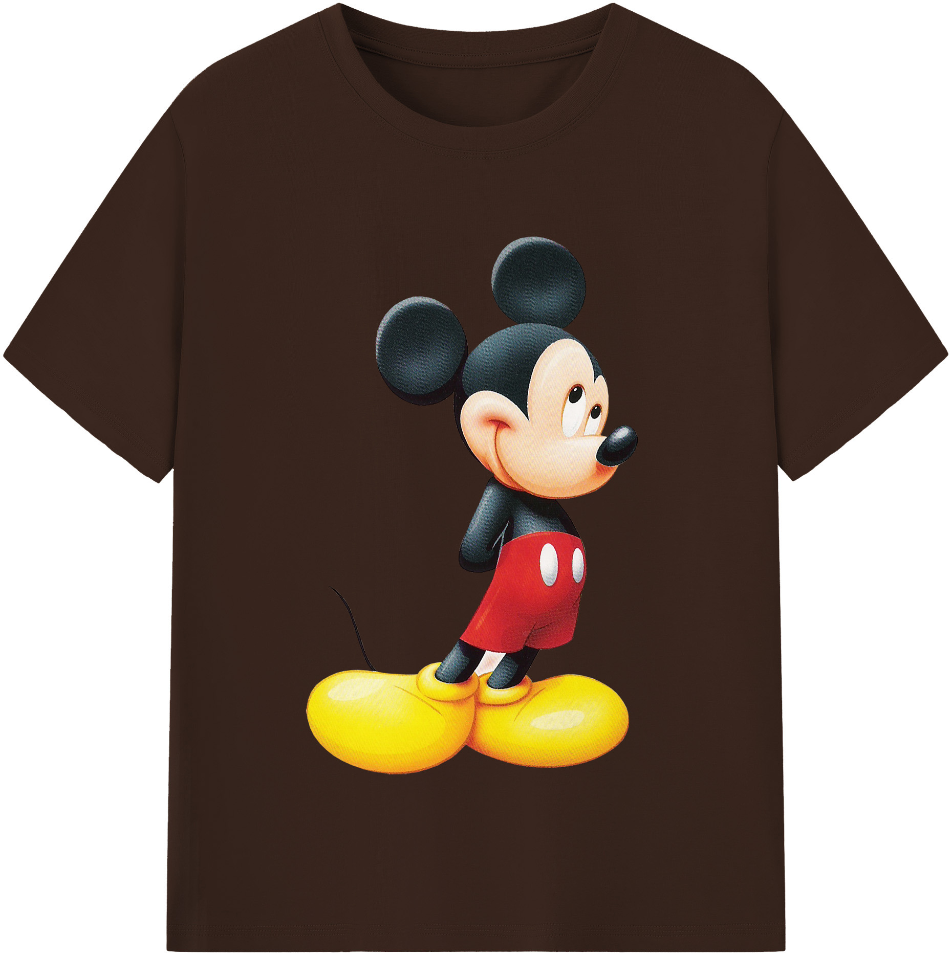 （画像用） ミッキーマウス Mickey Mouse 綿100％半袖Tシャツ（フロントプリント）