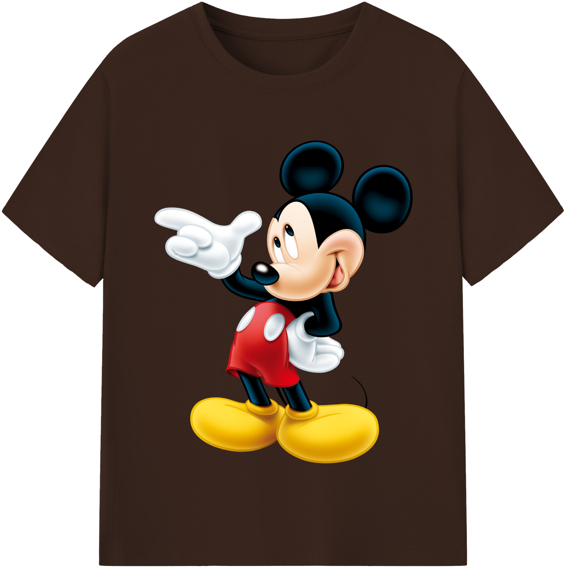 （画像用） ミッキーマウス Mickey Mouse 綿100％半袖Tシャツ（フロントプリント）