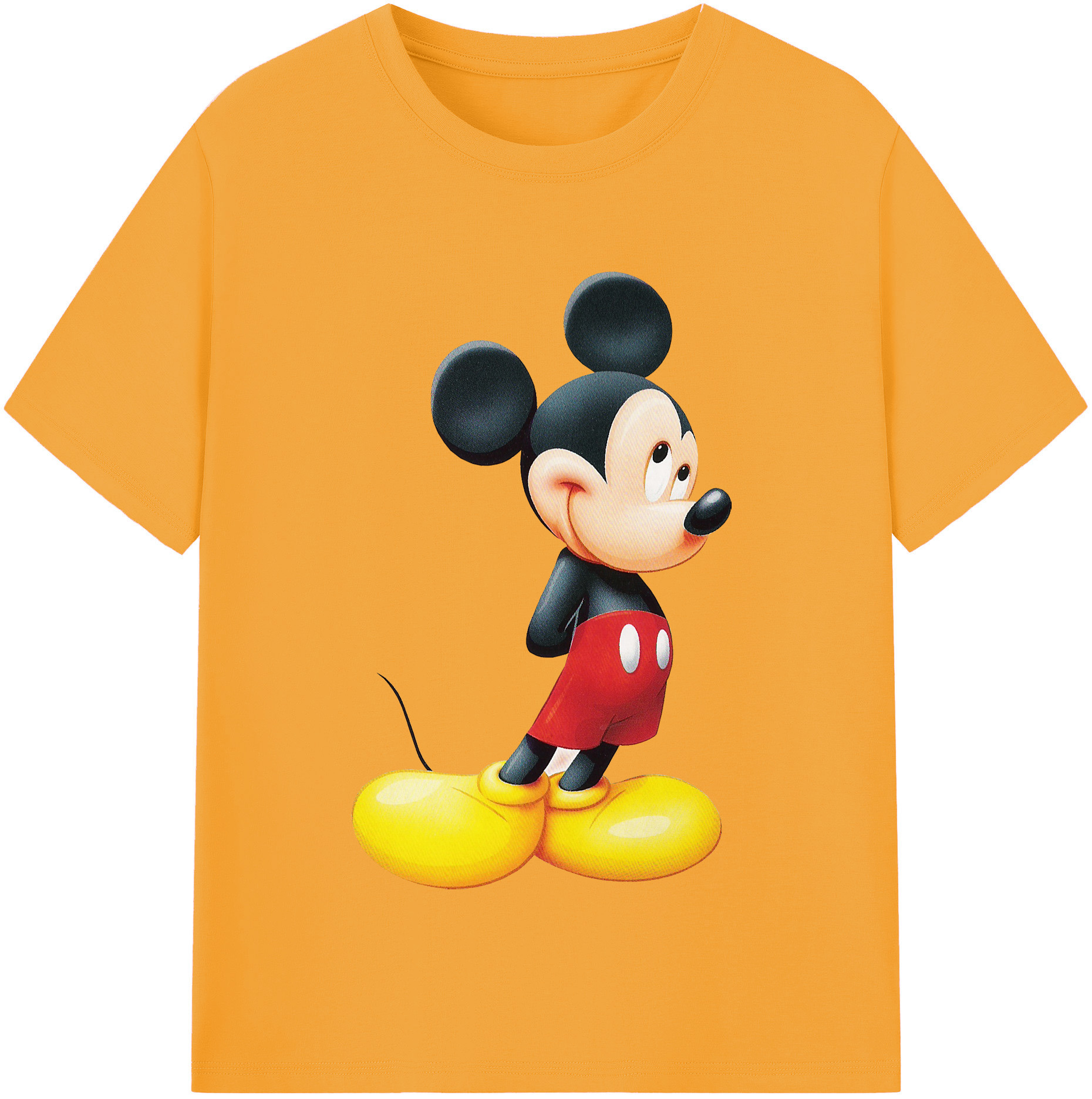 （画像用） ミッキーマウス Mickey Mouse 綿100％半袖Tシャツ（フロントプリント）