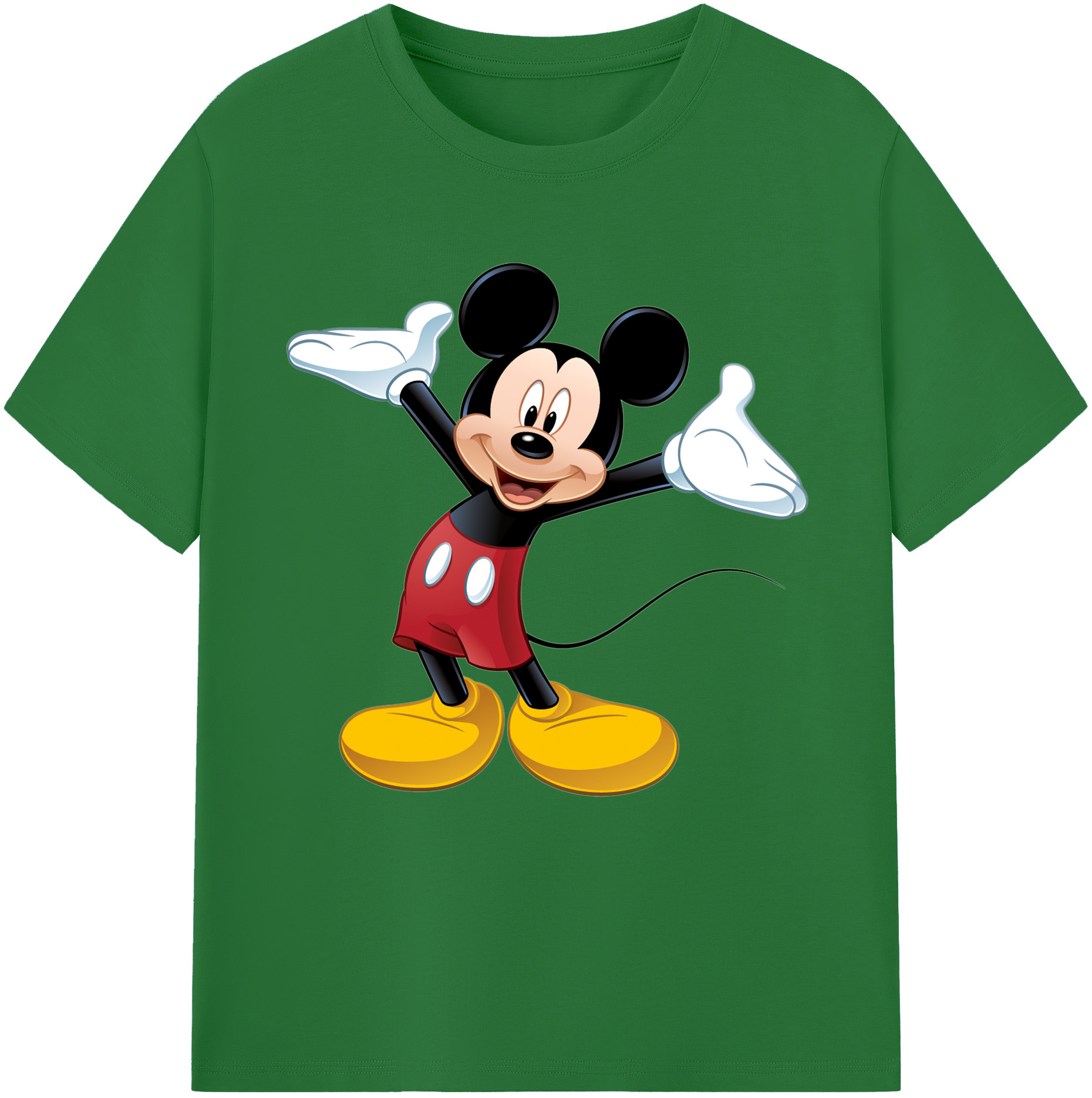 （画像用） ミッキーマウス Mickey Mouse 綿100％半袖Tシャツ（フロントプリント）