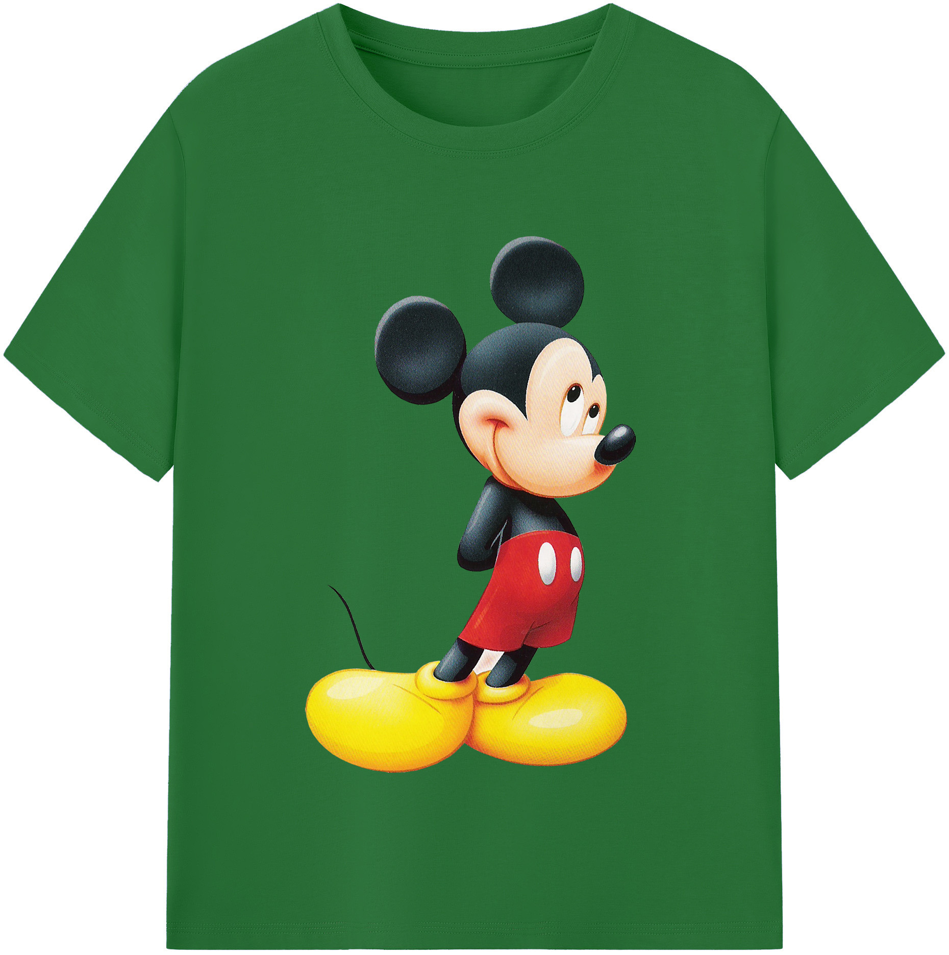 （画像用） ミッキーマウス Mickey Mouse 綿100％半袖Tシャツ（フロントプリント）