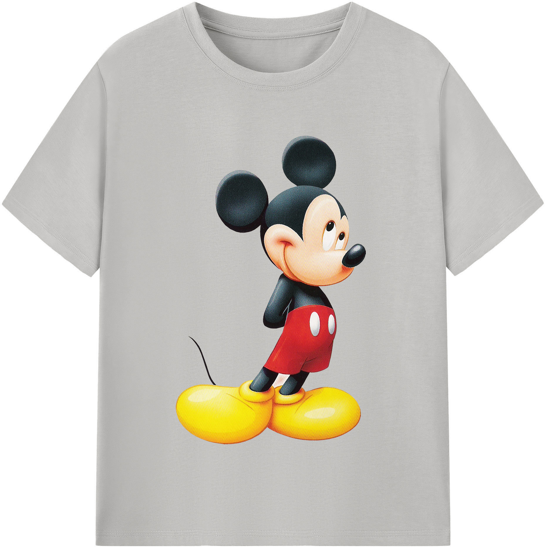 （画像用） ミッキーマウス Mickey Mouse 綿100％半袖Tシャツ（フロントプリント）