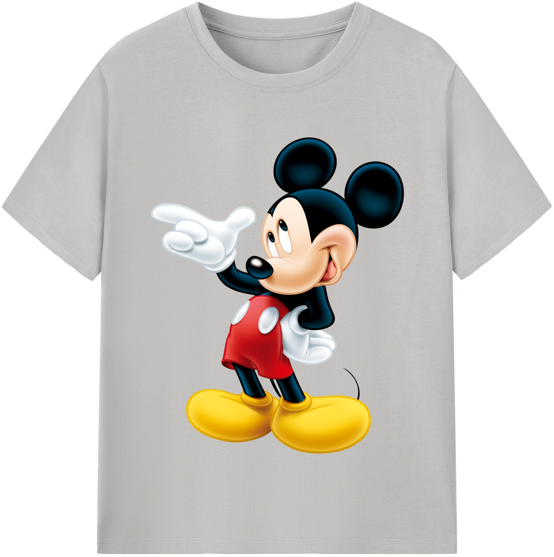 （画像用） ミッキーマウス Mickey Mouse 綿100％半袖Tシャツ（フロントプリント）