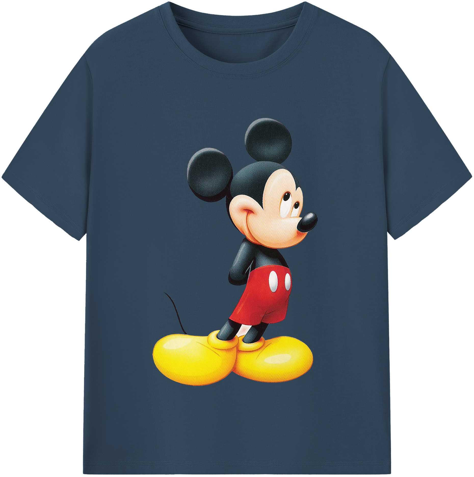 （画像用） ミッキーマウス Mickey Mouse 綿100％半袖Tシャツ（フロントプリント）