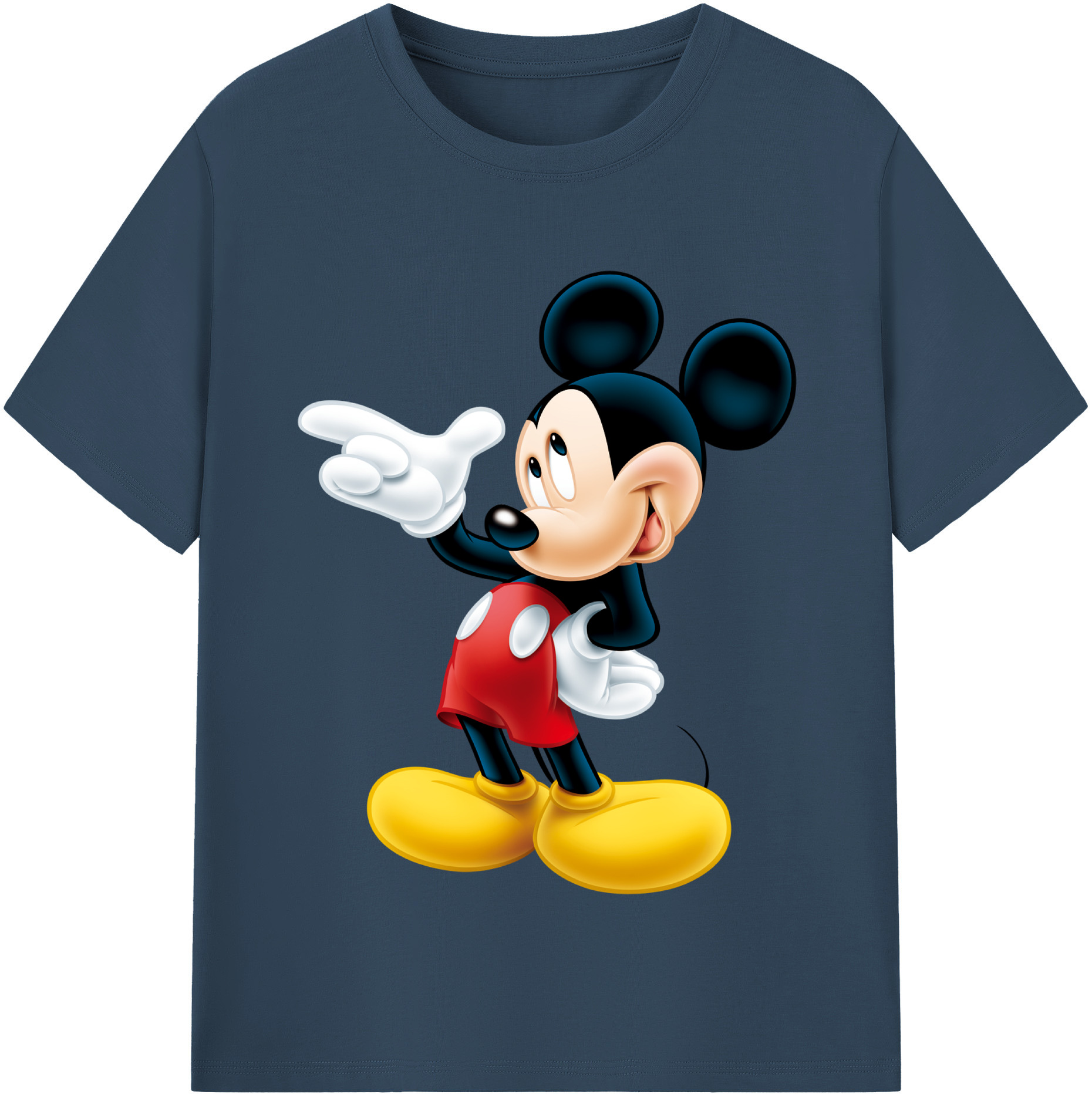 （画像用） ミッキーマウス Mickey Mouse 綿100％半袖Tシャツ（フロントプリント）