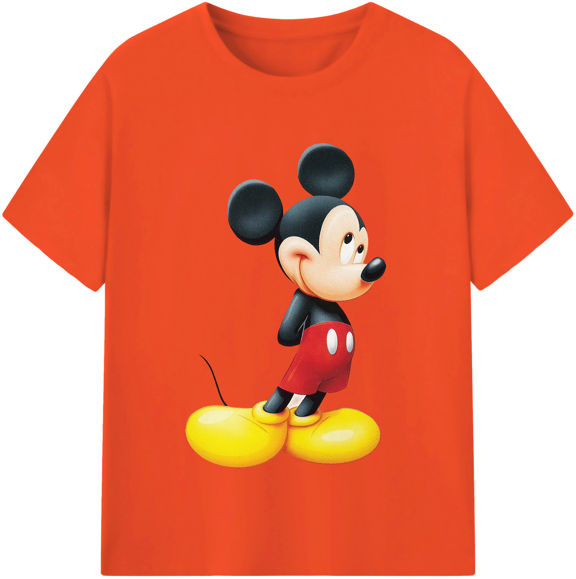 （画像用） ミッキーマウス Mickey Mouse 綿100％半袖Tシャツ（フロントプリント）