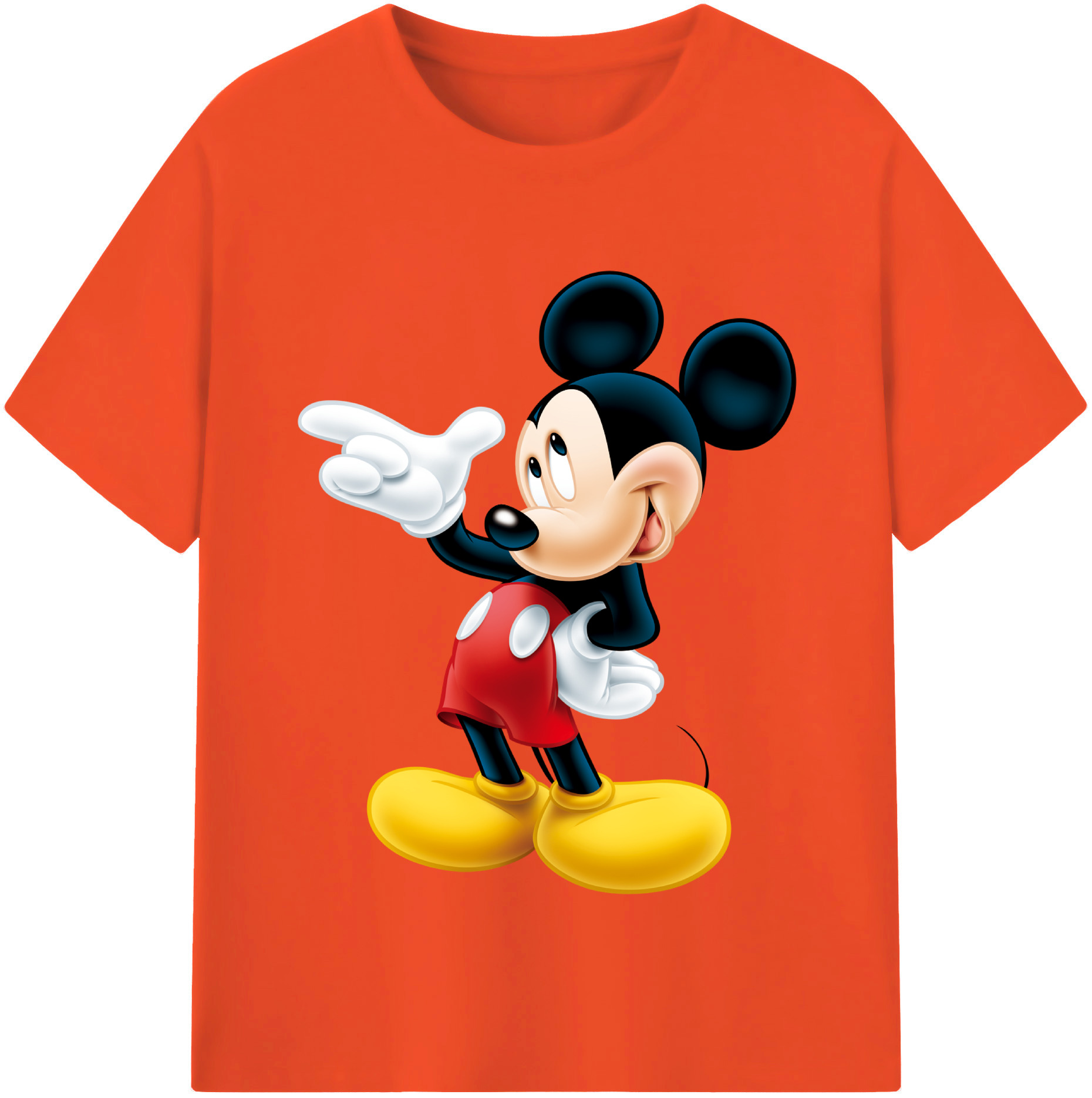 （画像用） ミッキーマウス Mickey Mouse 綿100％半袖Tシャツ（フロントプリント）