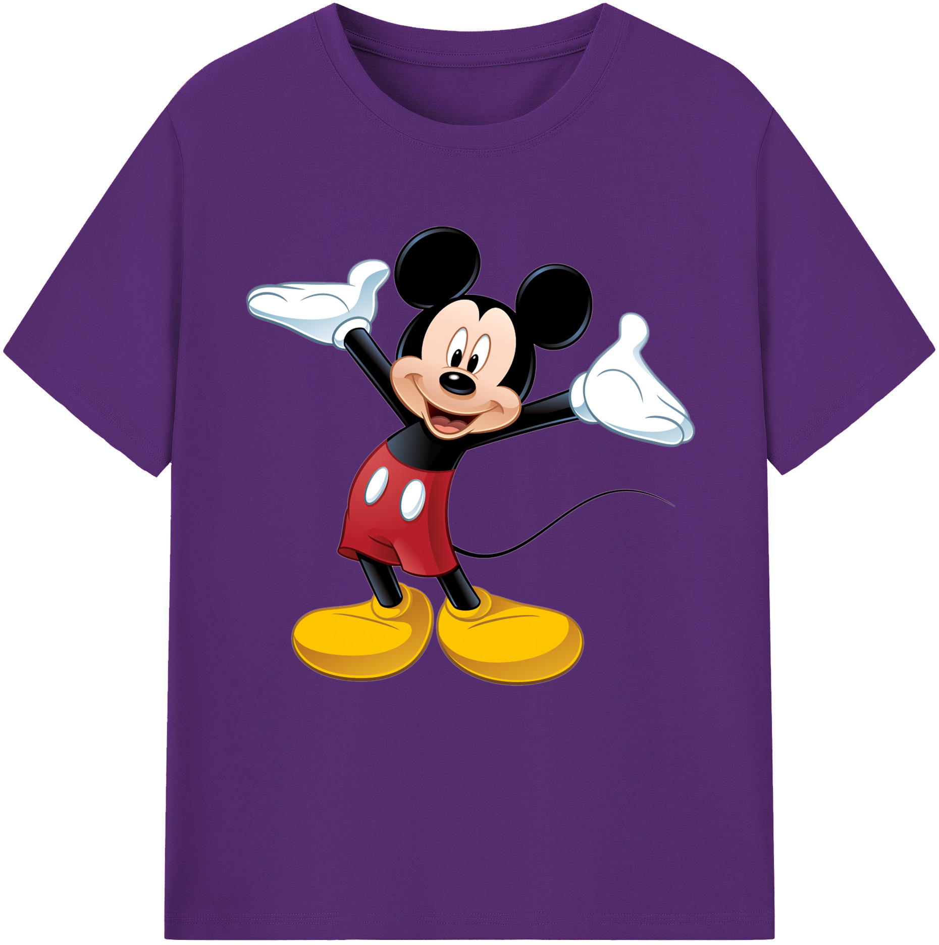 （画像用） ミッキーマウス Mickey Mouse 綿100％半袖Tシャツ（フロントプリント）