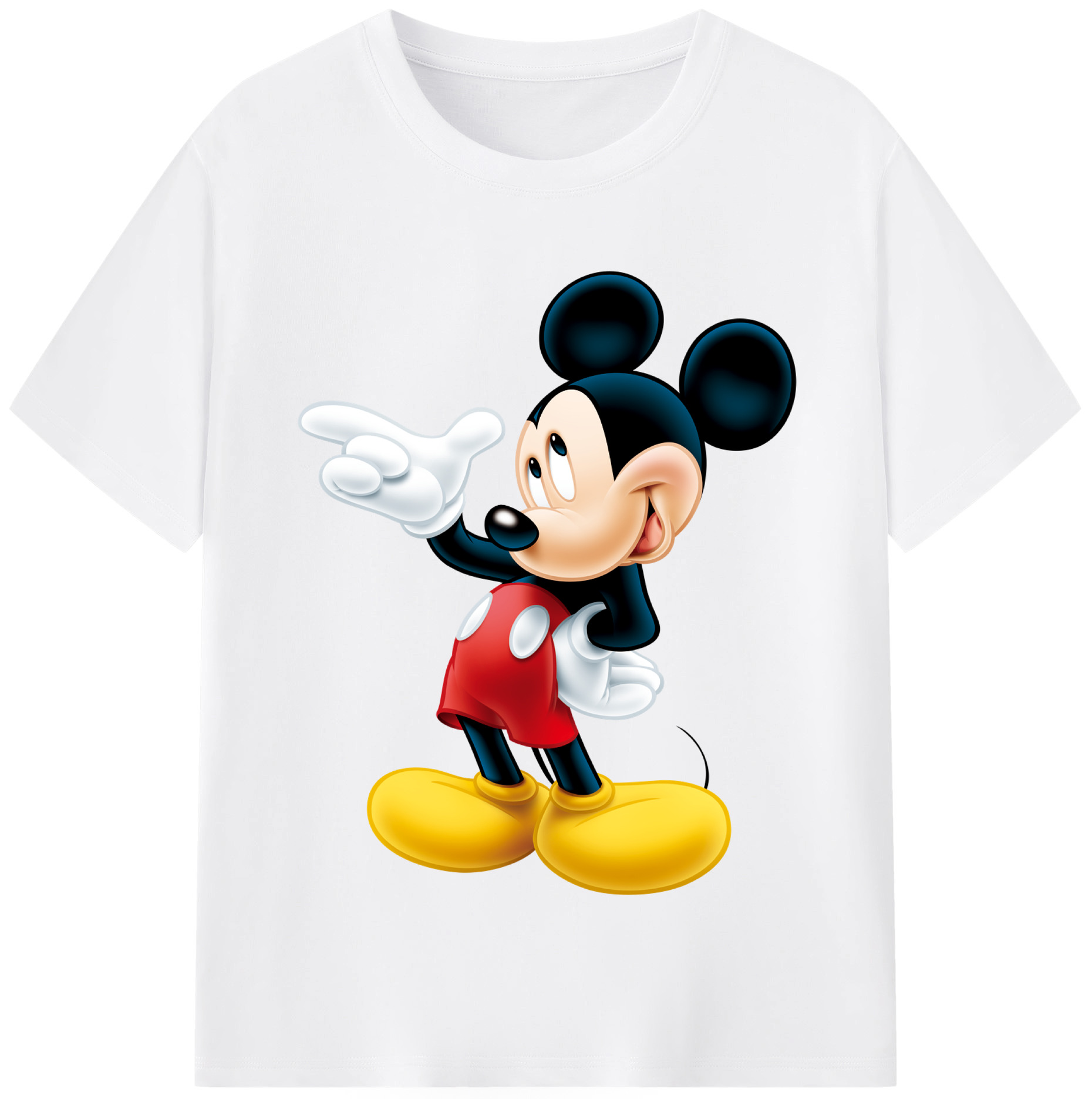 （画像用） ミッキーマウス Mickey Mouse 綿100％半袖Tシャツ（フロントプリント）