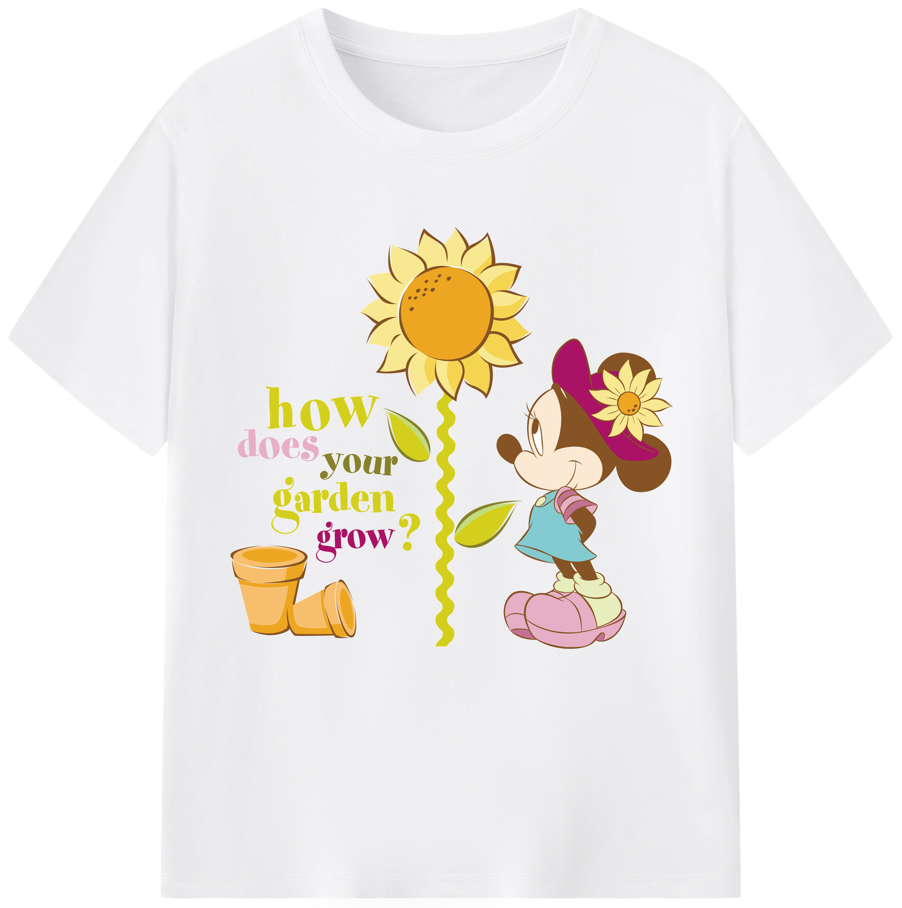 （画像用） ミッキーマウス Mickey Mouse 綿100％半袖Tシャツ（フロントプリント）