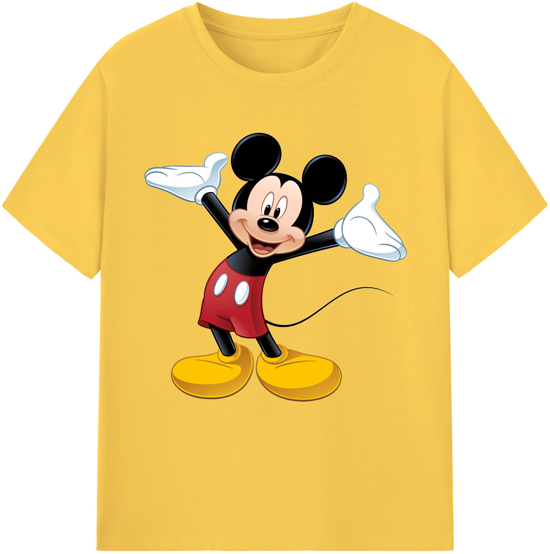 （画像用） ミッキーマウス Mickey Mouse 綿100％半袖Tシャツ（フロントプリント）