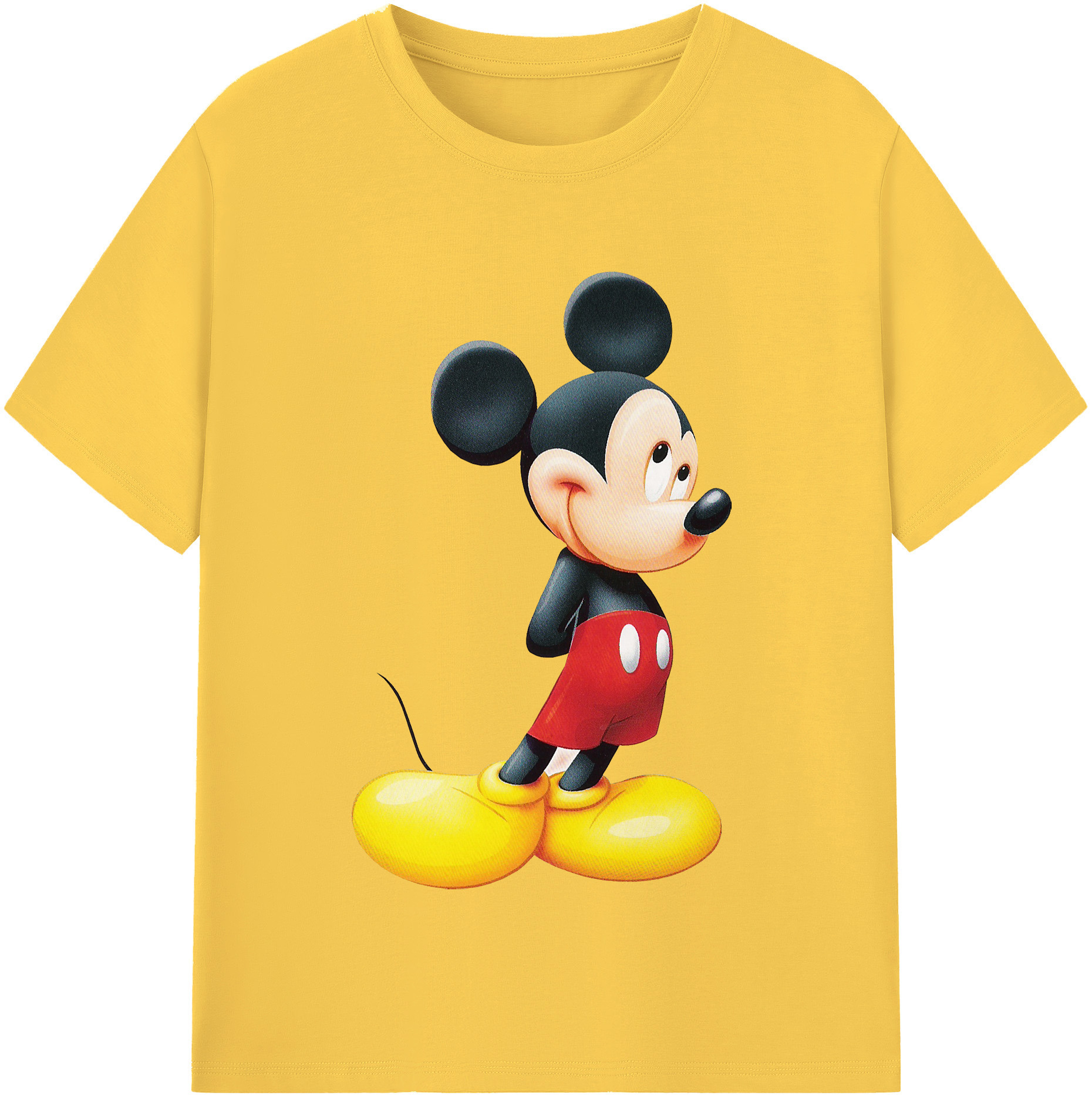 （画像用） ミッキーマウス Mickey Mouse 綿100％半袖Tシャツ（フロントプリント）