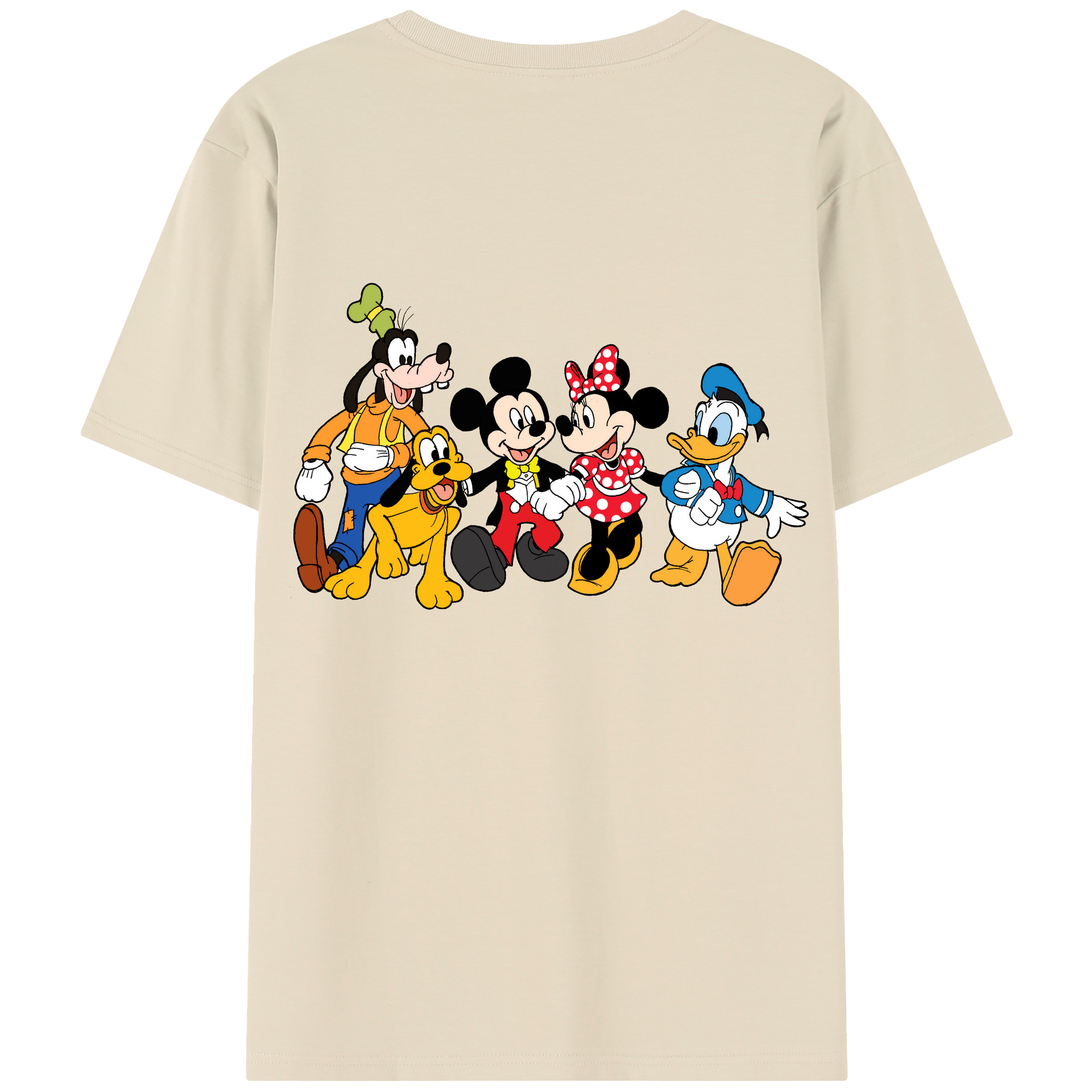 （画像用） ミッキーマウス Mickey Mouse 綿100％半袖Tシャツ（背面プリント）
