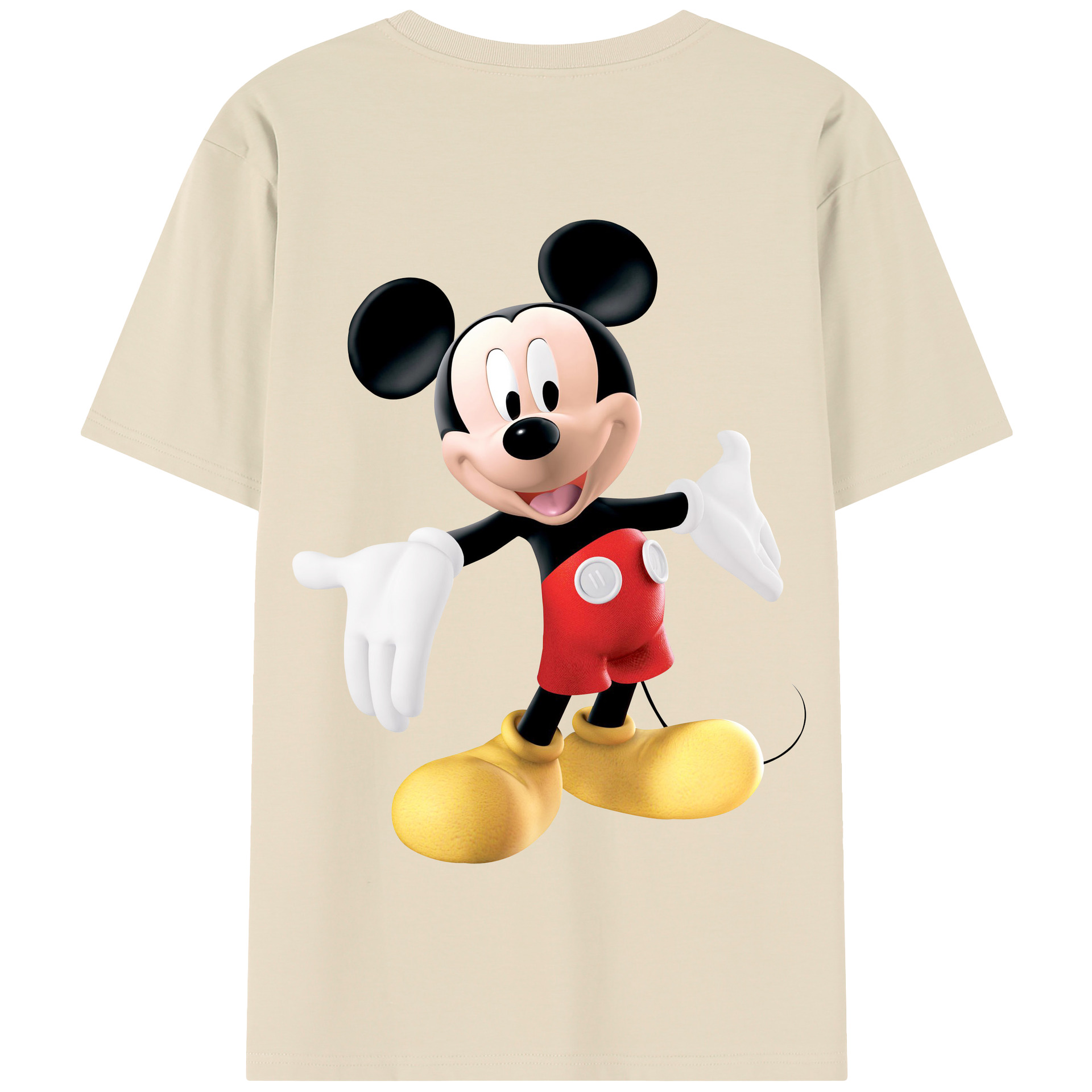 （画像用） ミッキーマウス Mickey Mouse 綿100％半袖Tシャツ（背面プリント）