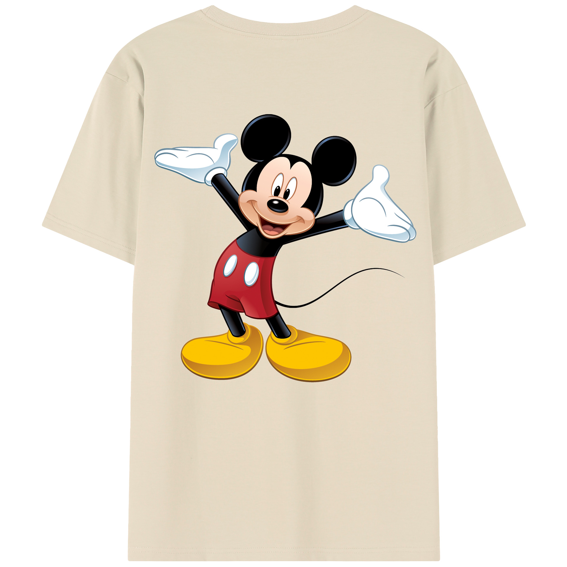 （画像用） ミッキーマウス Mickey Mouse 綿100％半袖Tシャツ（背面プリント）