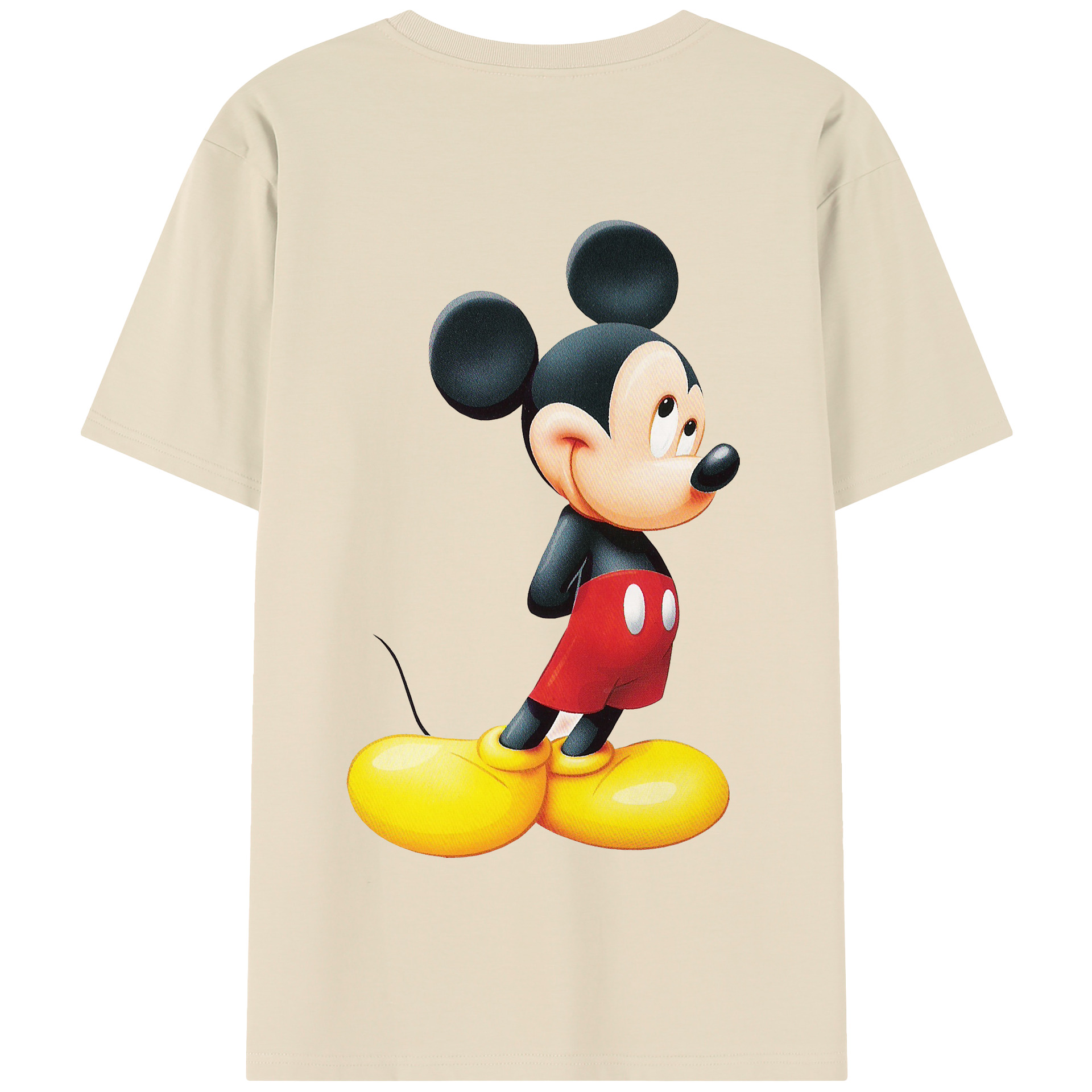 （画像用） ミッキーマウス Mickey Mouse 綿100％半袖Tシャツ（背面プリント）