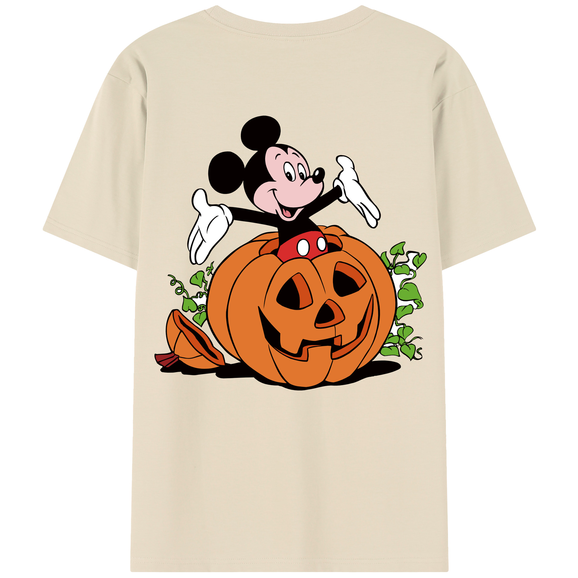 （画像用） ミッキーマウス Mickey Mouse 綿100％半袖Tシャツ（背面プリント）