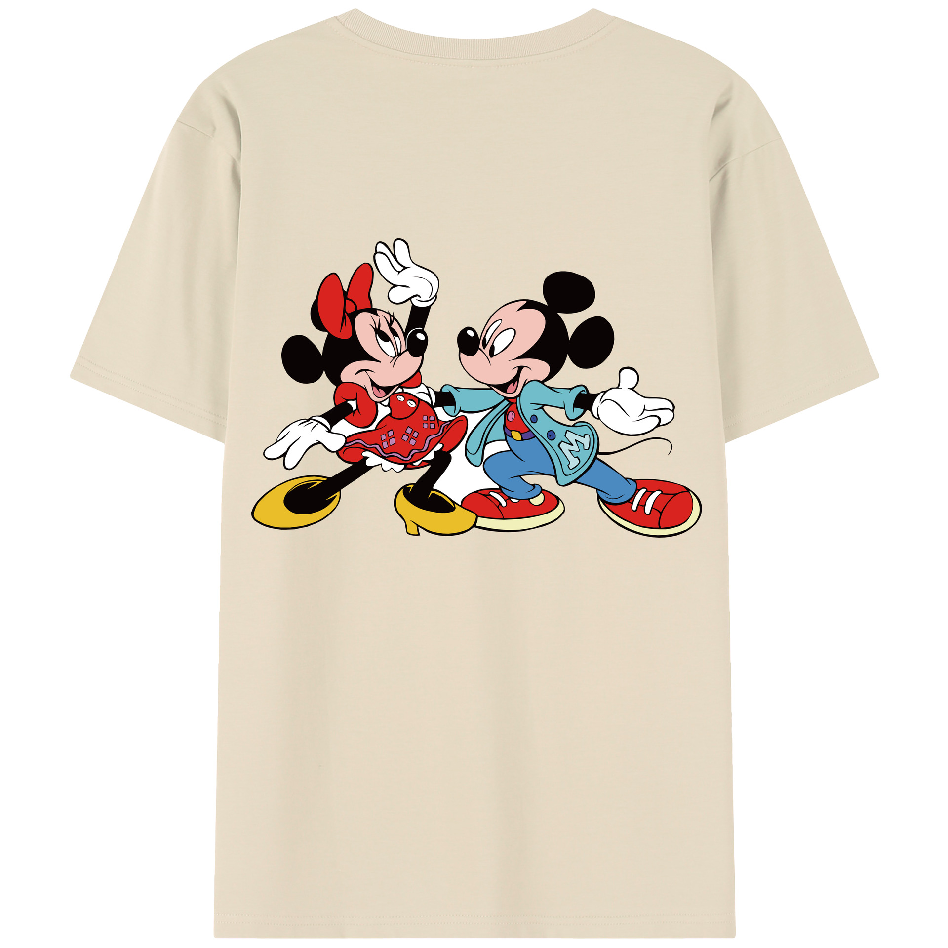 （画像用） ミッキーマウス Mickey Mouse 綿100％半袖Tシャツ（背面プリント）