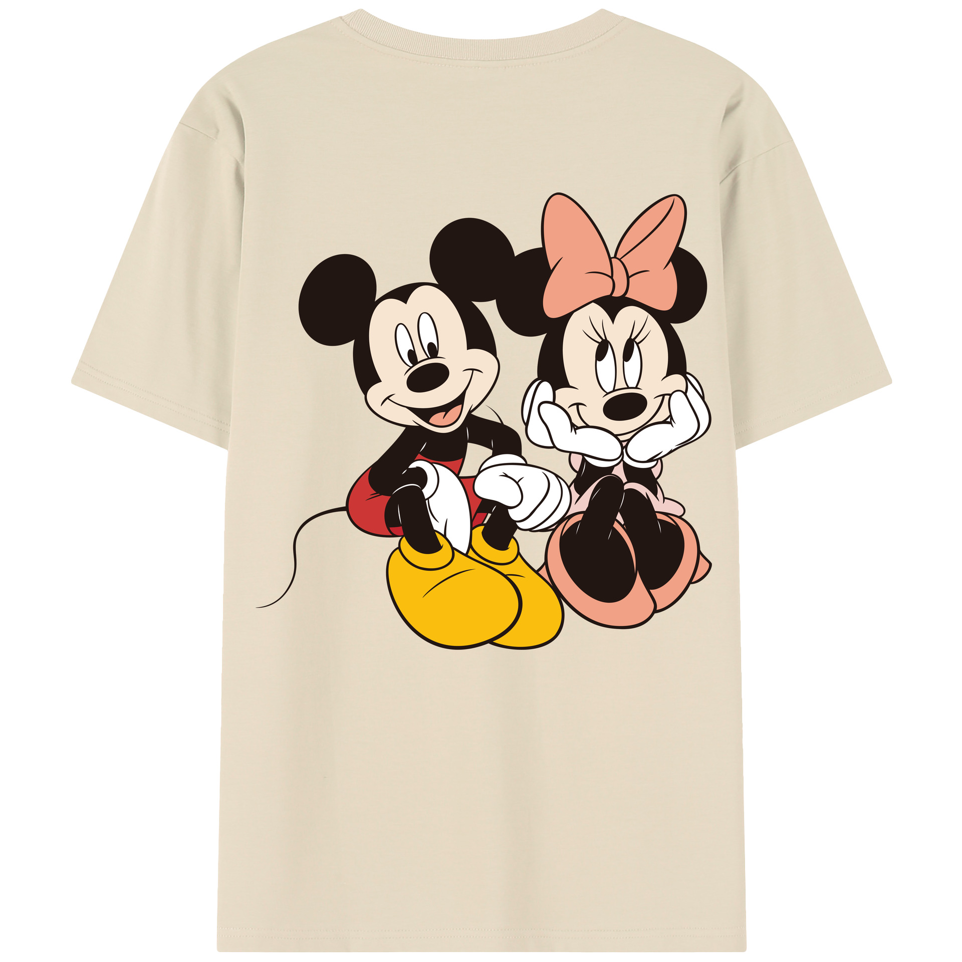 （画像用） ミッキーマウス Mickey Mouse 綿100％半袖Tシャツ（背面プリント）