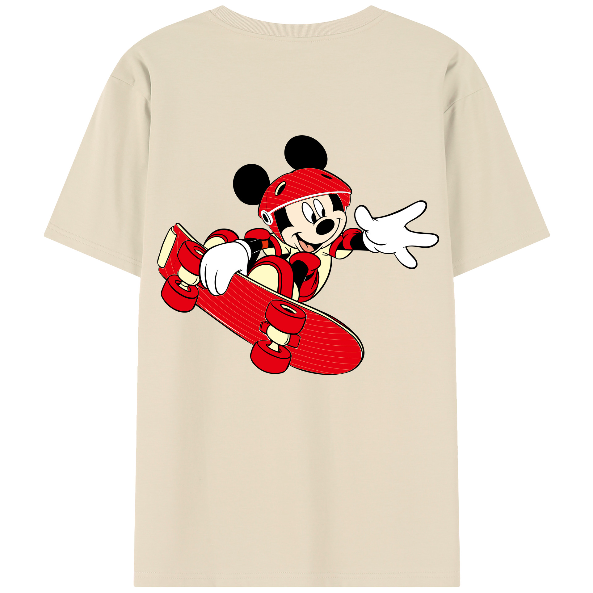 （画像用） ミッキーマウス Mickey Mouse 綿100％半袖Tシャツ（背面プリント）