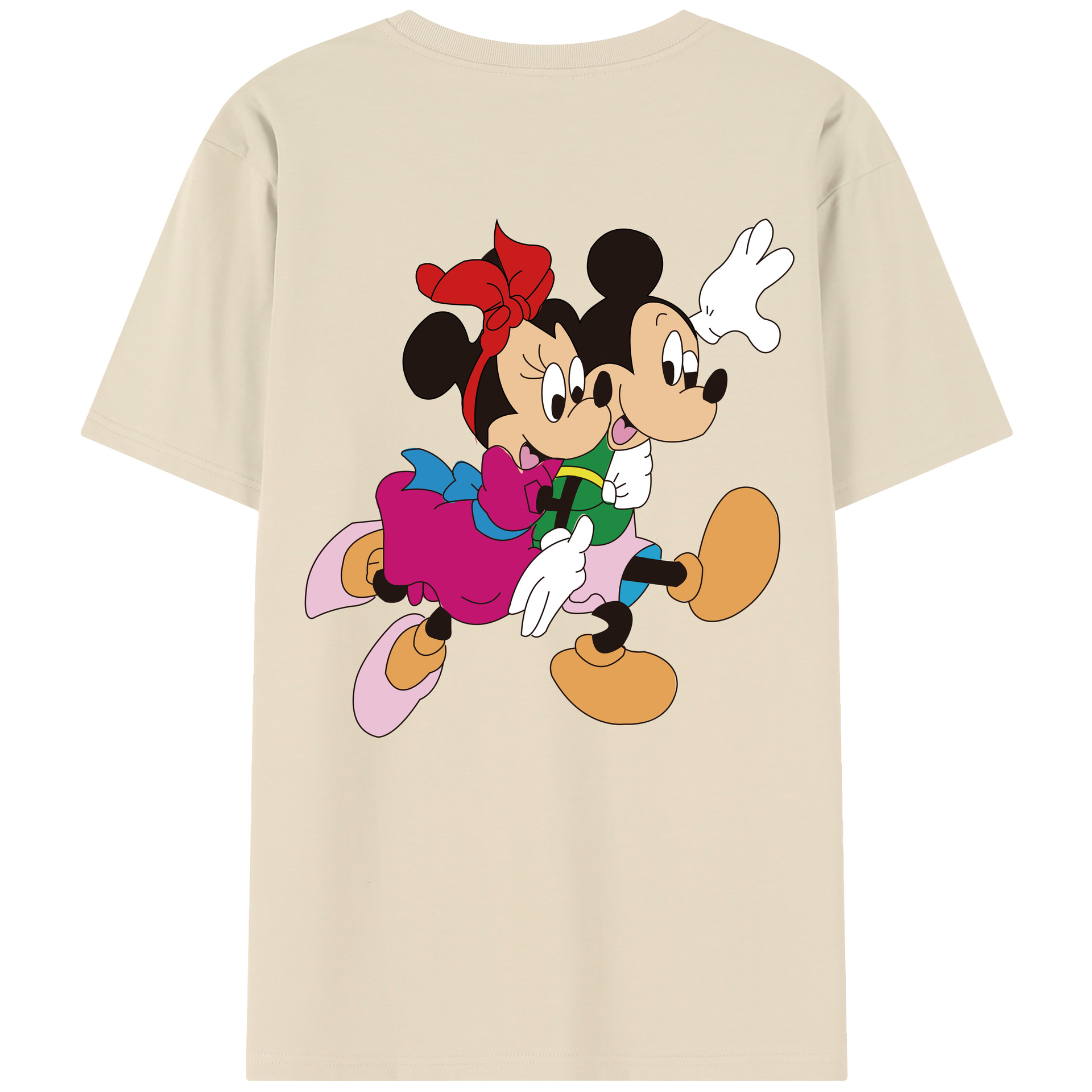 （画像用） ミッキーマウス Mickey Mouse 綿100％半袖Tシャツ（背面プリント）