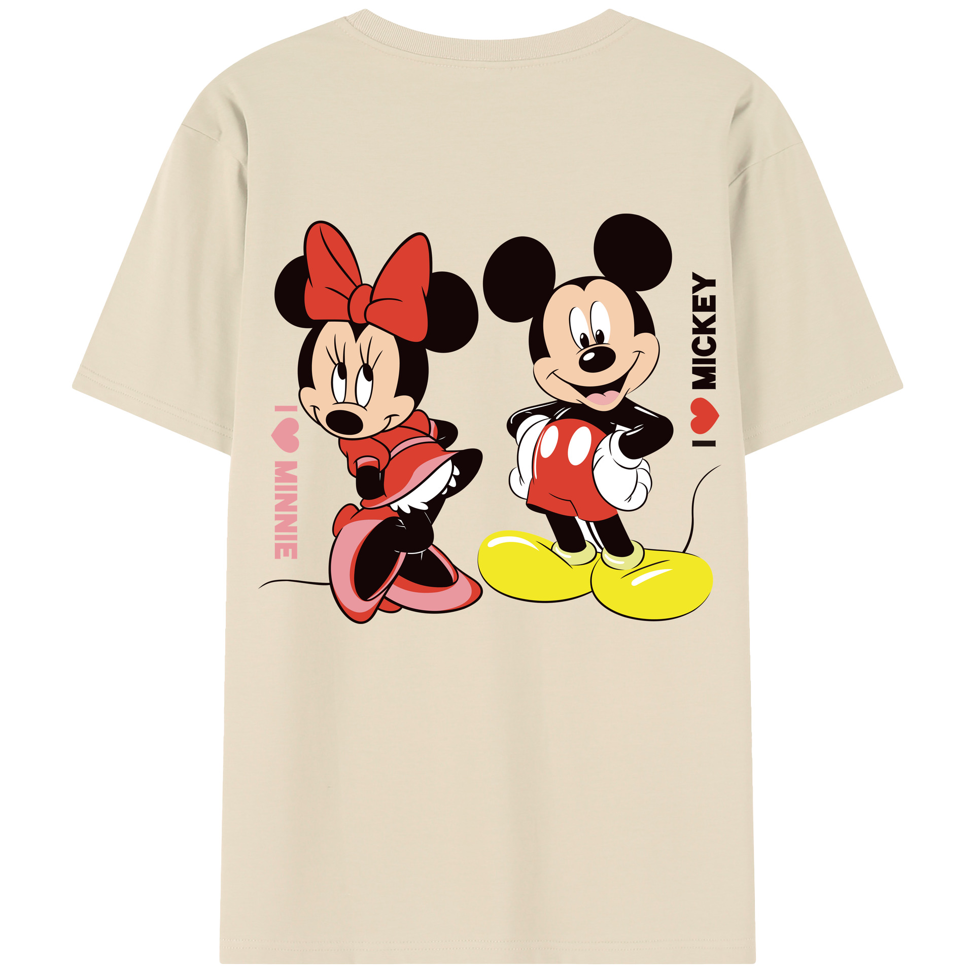 （画像用） ミッキーマウス Mickey Mouse 綿100％半袖Tシャツ（背面プリント）