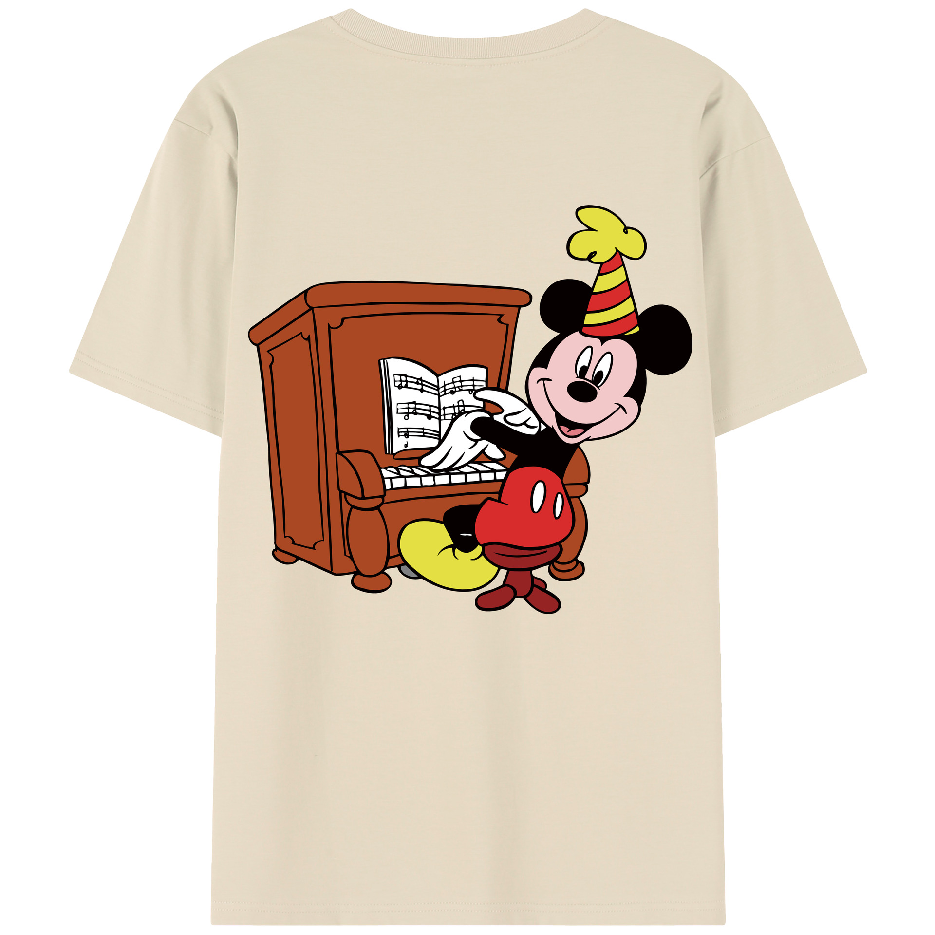 （画像用） ミッキーマウス Mickey Mouse 綿100％半袖Tシャツ（背面プリント）