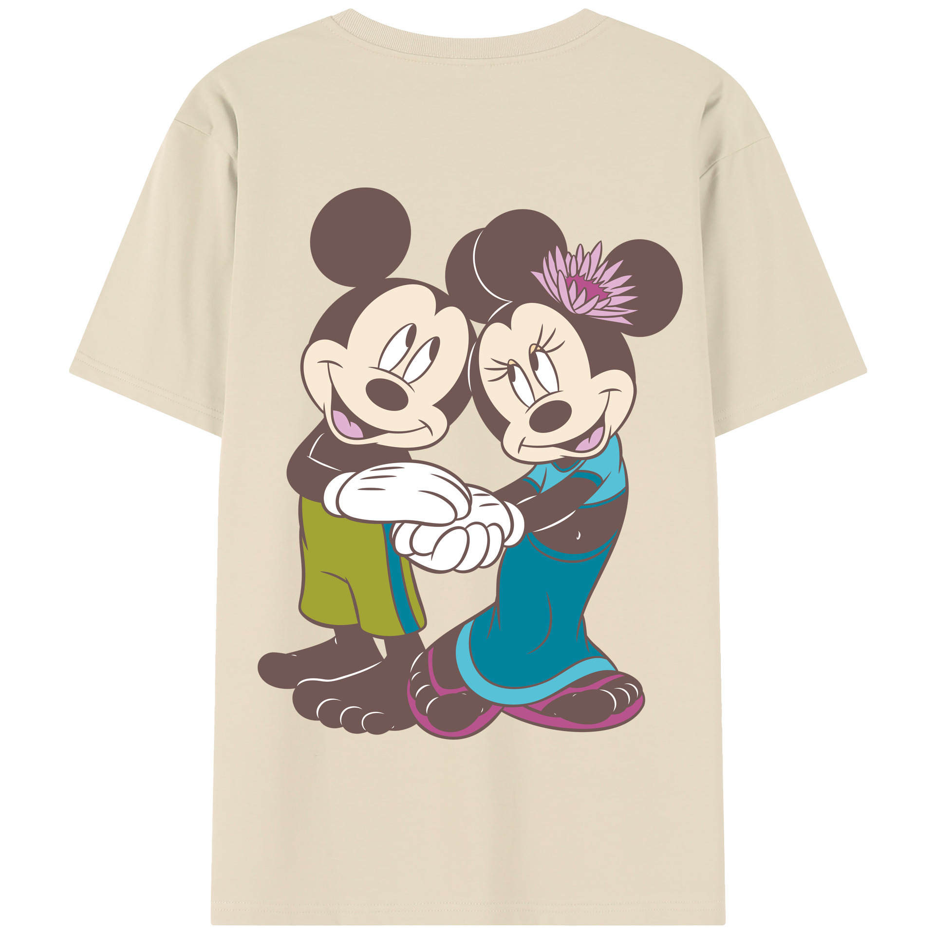 （画像用） ミッキーマウス Mickey Mouse 綿100％半袖Tシャツ（背面プリント）