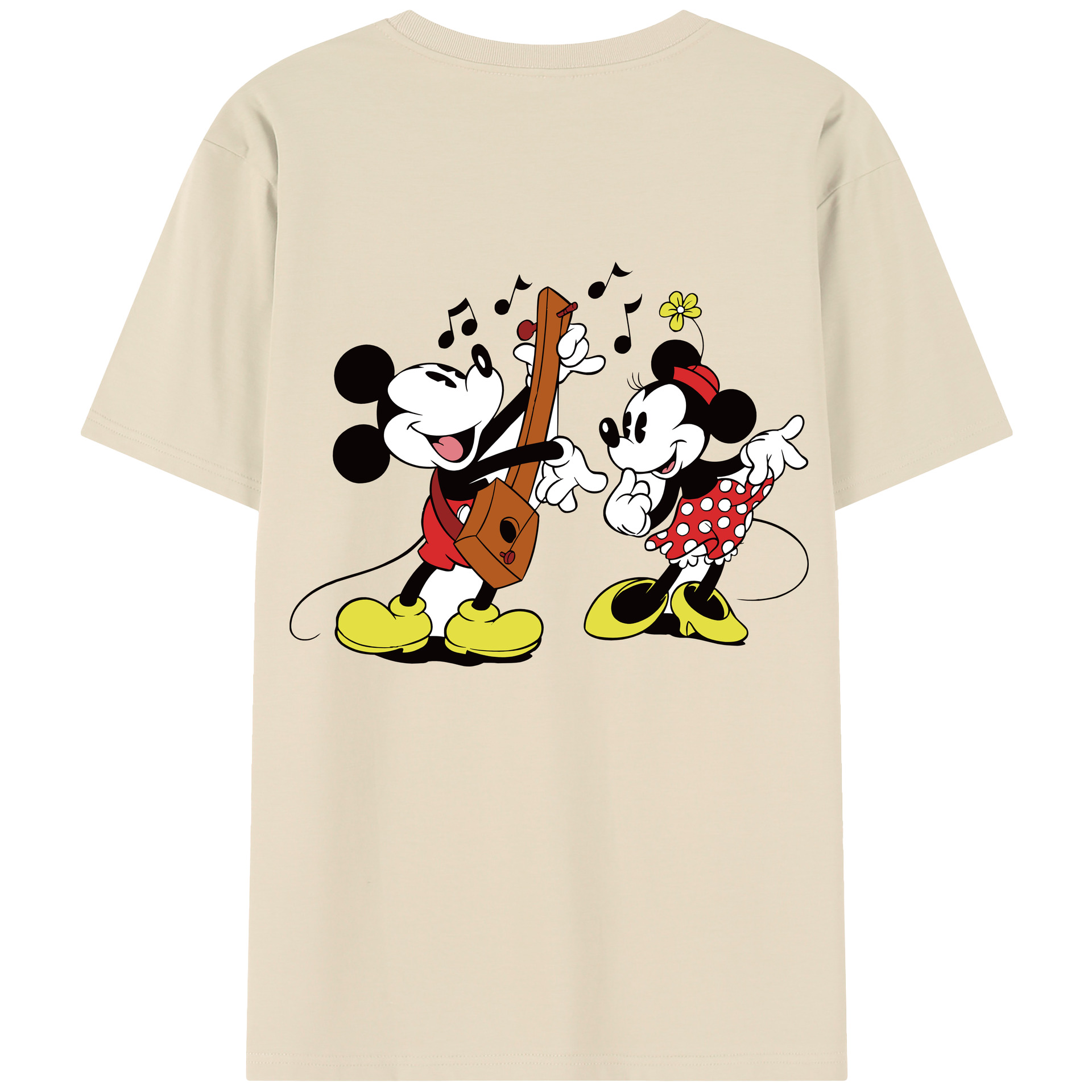 （画像用） ミッキーマウス Mickey Mouse 綿100％半袖Tシャツ（背面プリント）