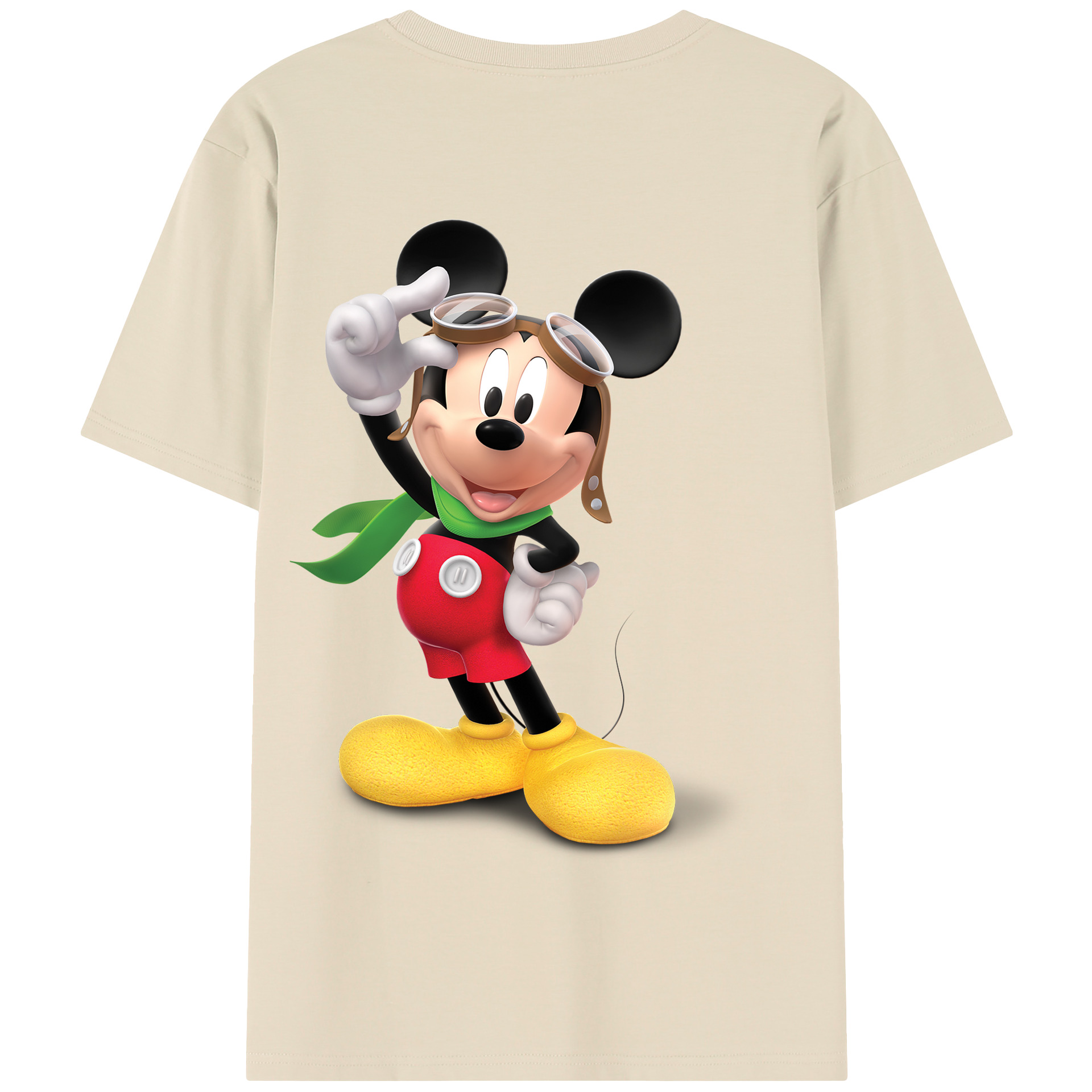 （画像用） ミッキーマウス Mickey Mouse 綿100％半袖Tシャツ（背面プリント）