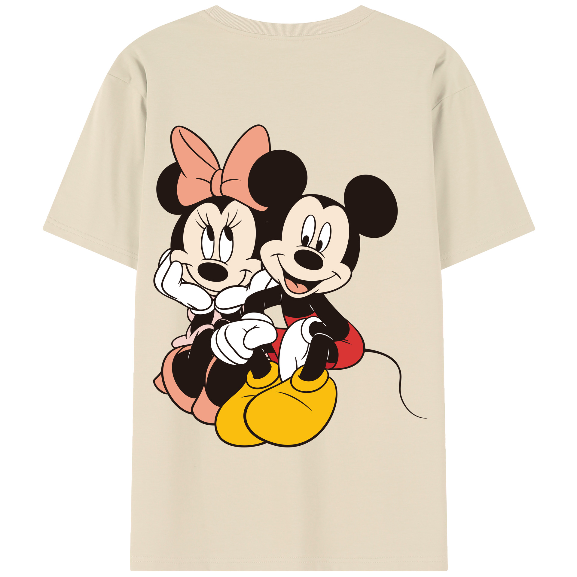 （画像用） ミッキーマウス Mickey Mouse 綿100％半袖Tシャツ（背面プリント）