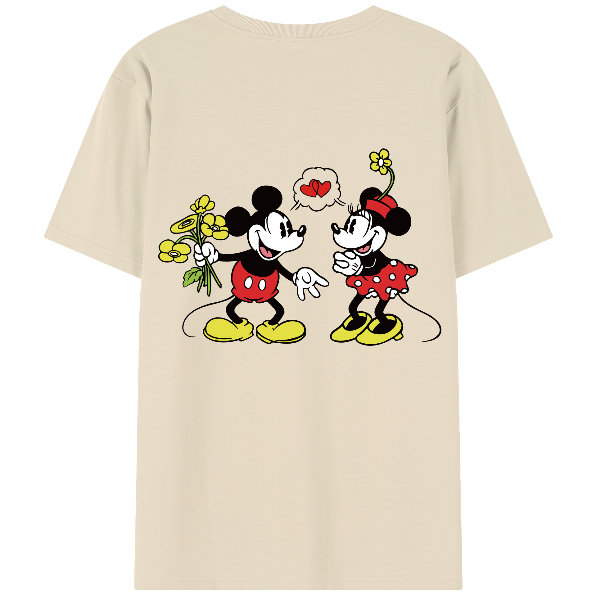 （画像用） ミッキーマウス Mickey Mouse 綿100％半袖Tシャツ（背面プリント）