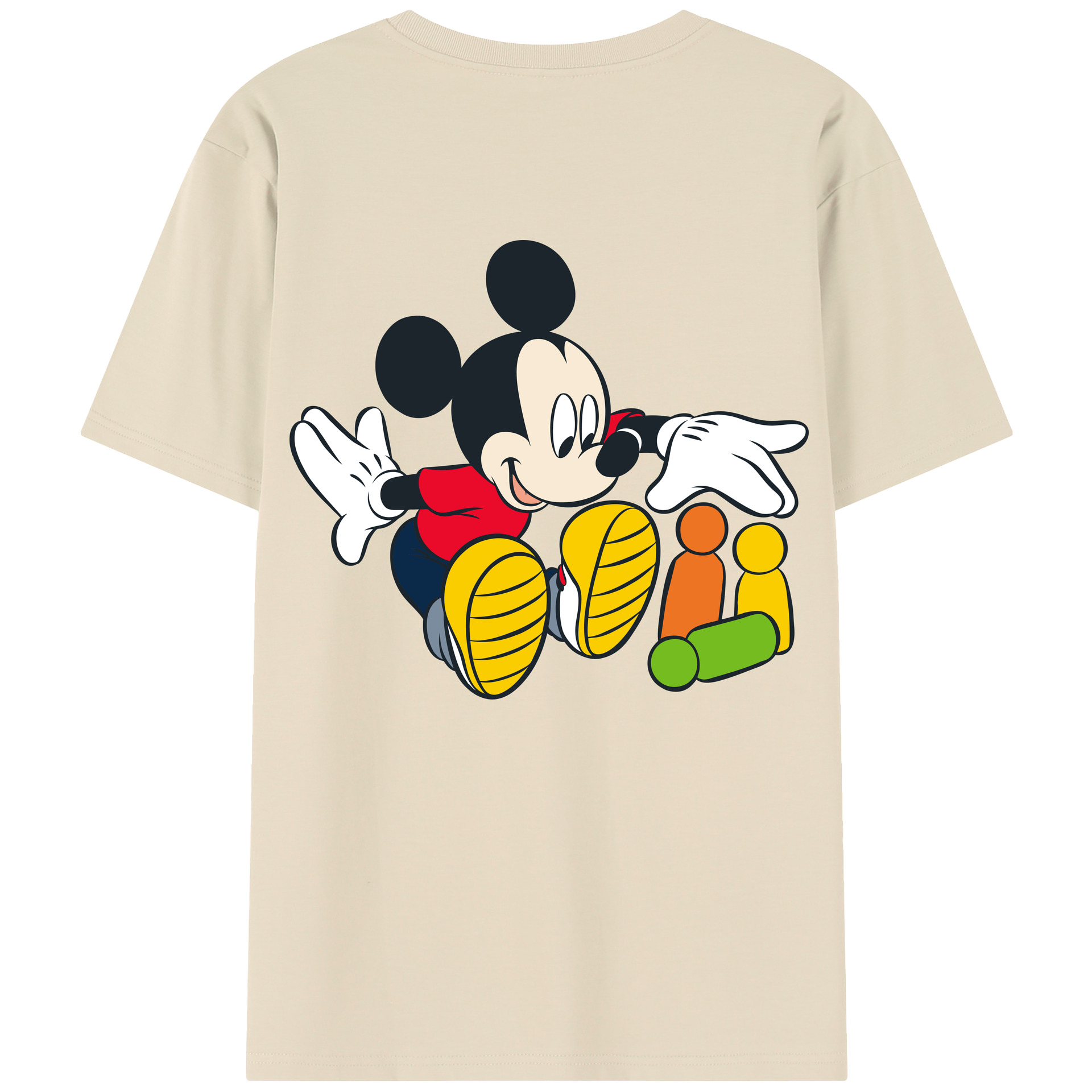 （画像用） ミッキーマウス Mickey Mouse 綿100％半袖Tシャツ（背面プリント）