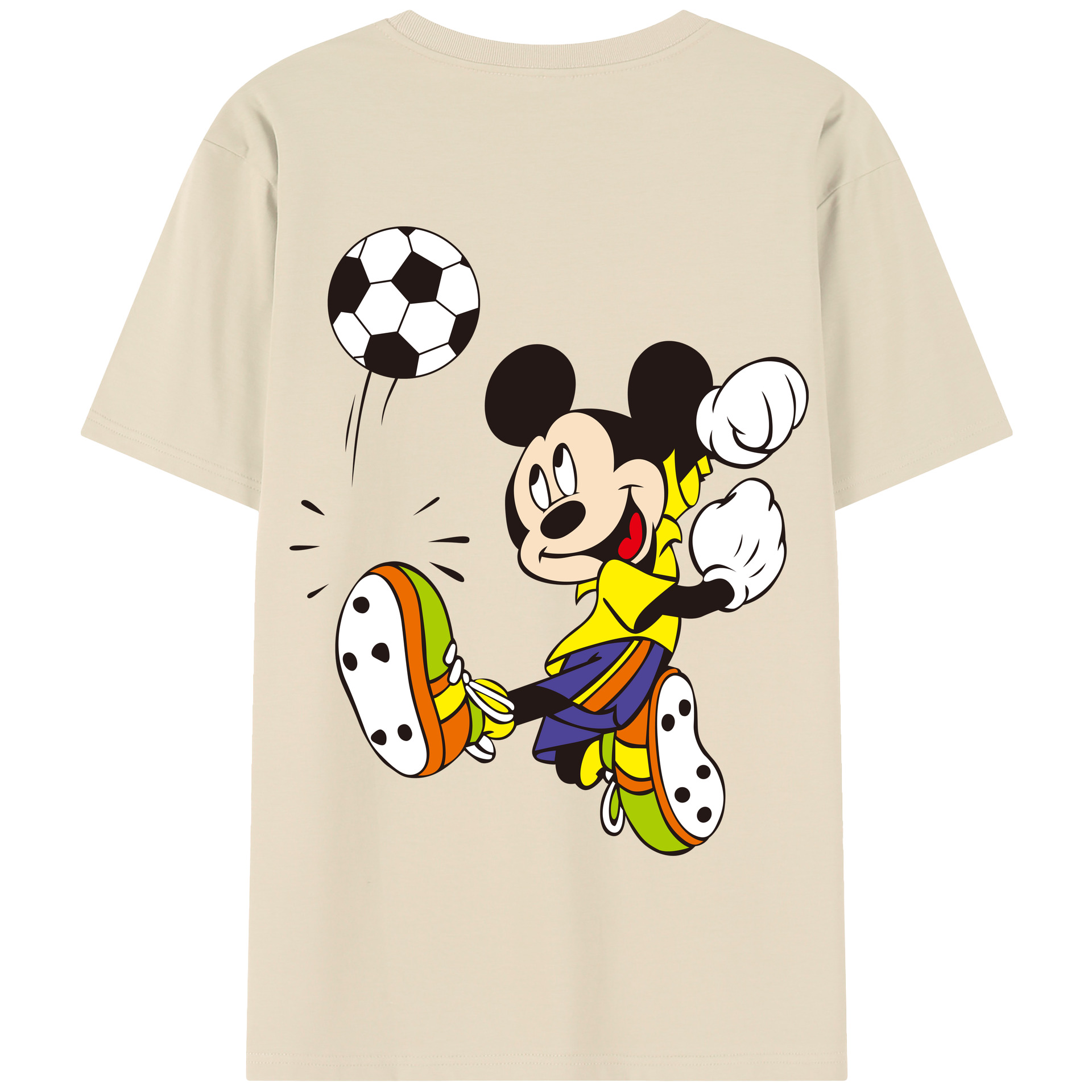 （画像用） ミッキーマウス Mickey Mouse 綿100％半袖Tシャツ（背面プリント）