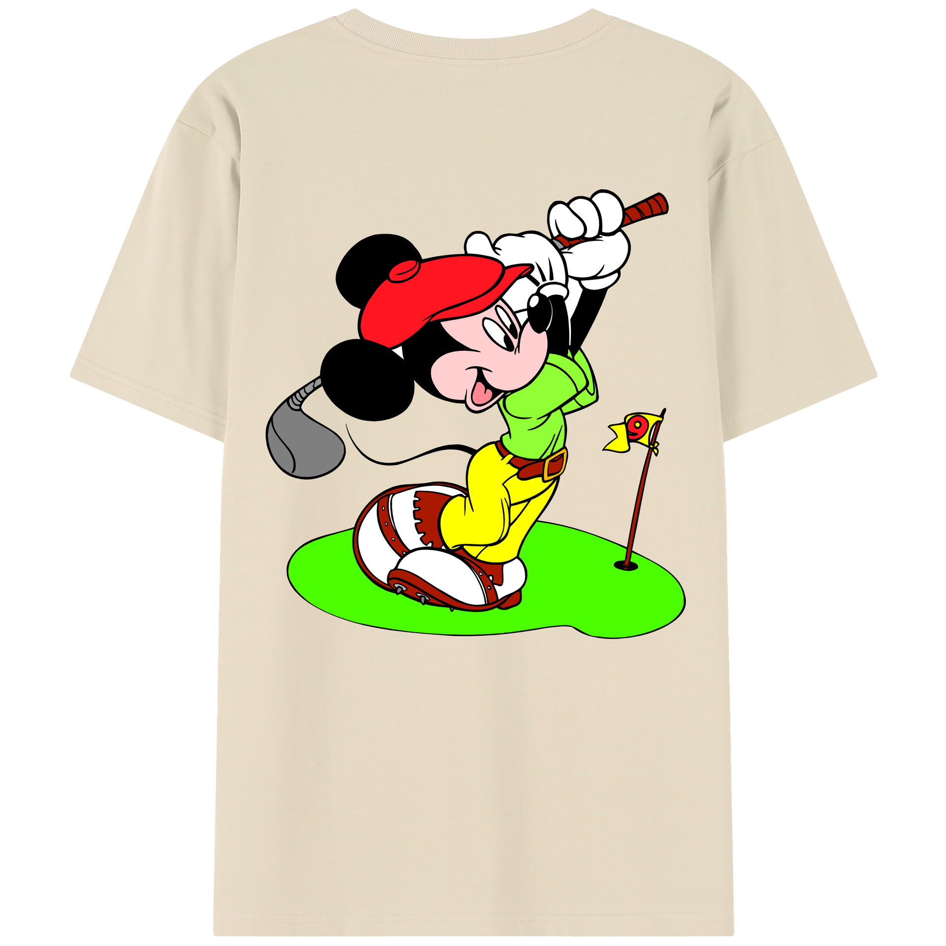 （画像用） ミッキーマウス Mickey Mouse 綿100％半袖Tシャツ（背面プリント）
