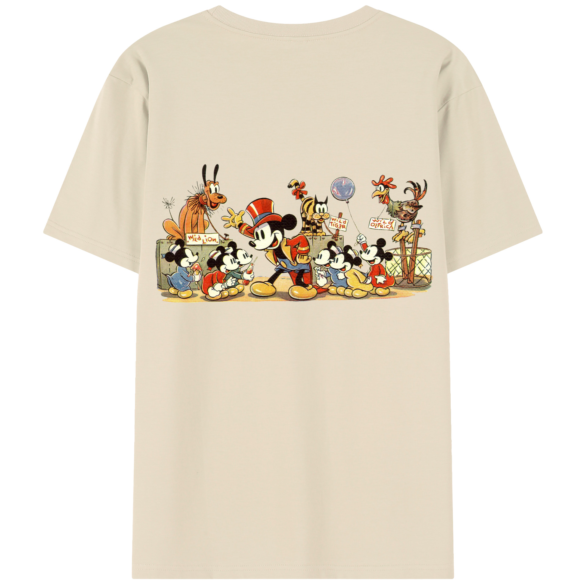 （画像用） ミッキーマウス Mickey Mouse 綿100％半袖Tシャツ（背面プリント）