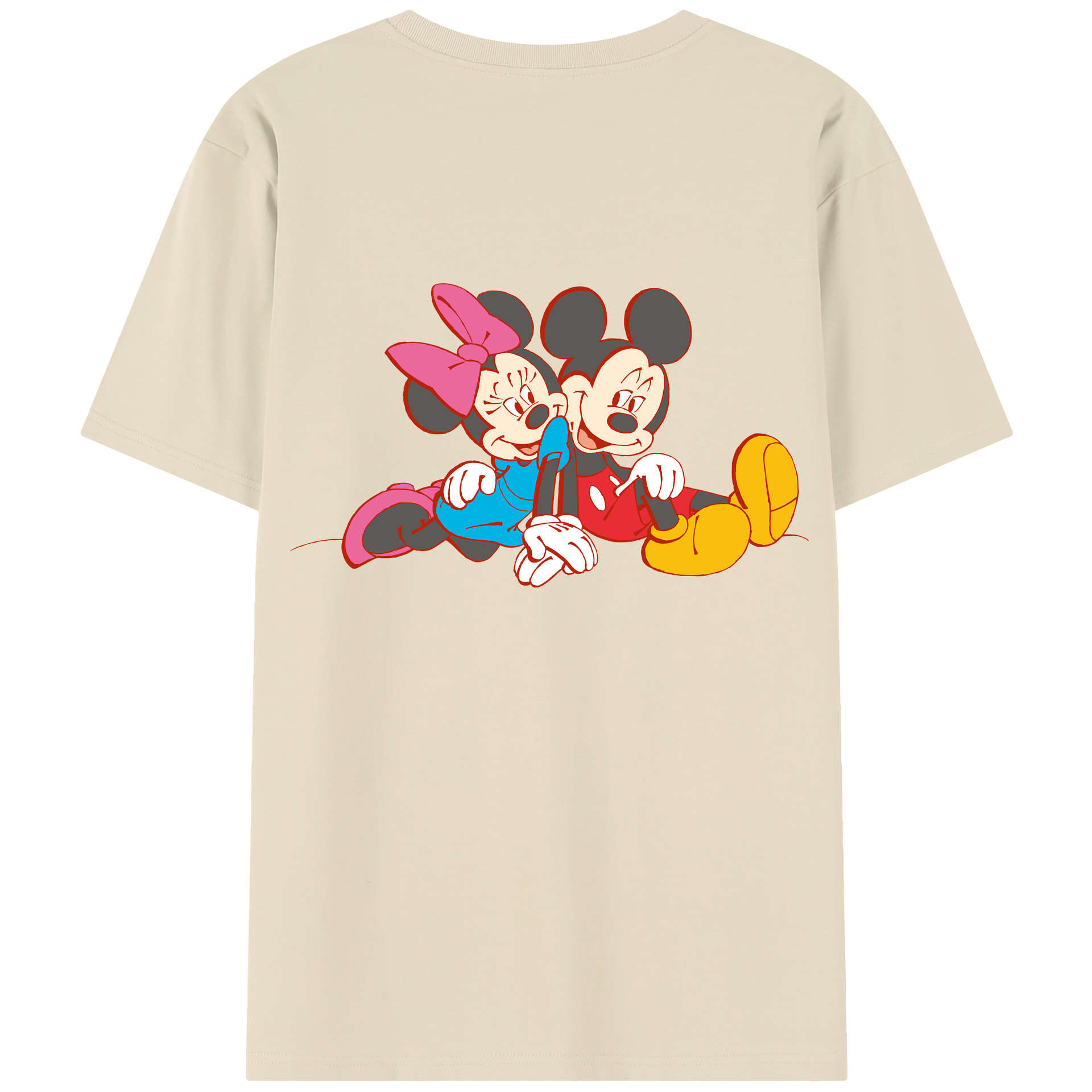 （画像用） ミッキーマウス Mickey Mouse 綿100％半袖Tシャツ（背面プリント）