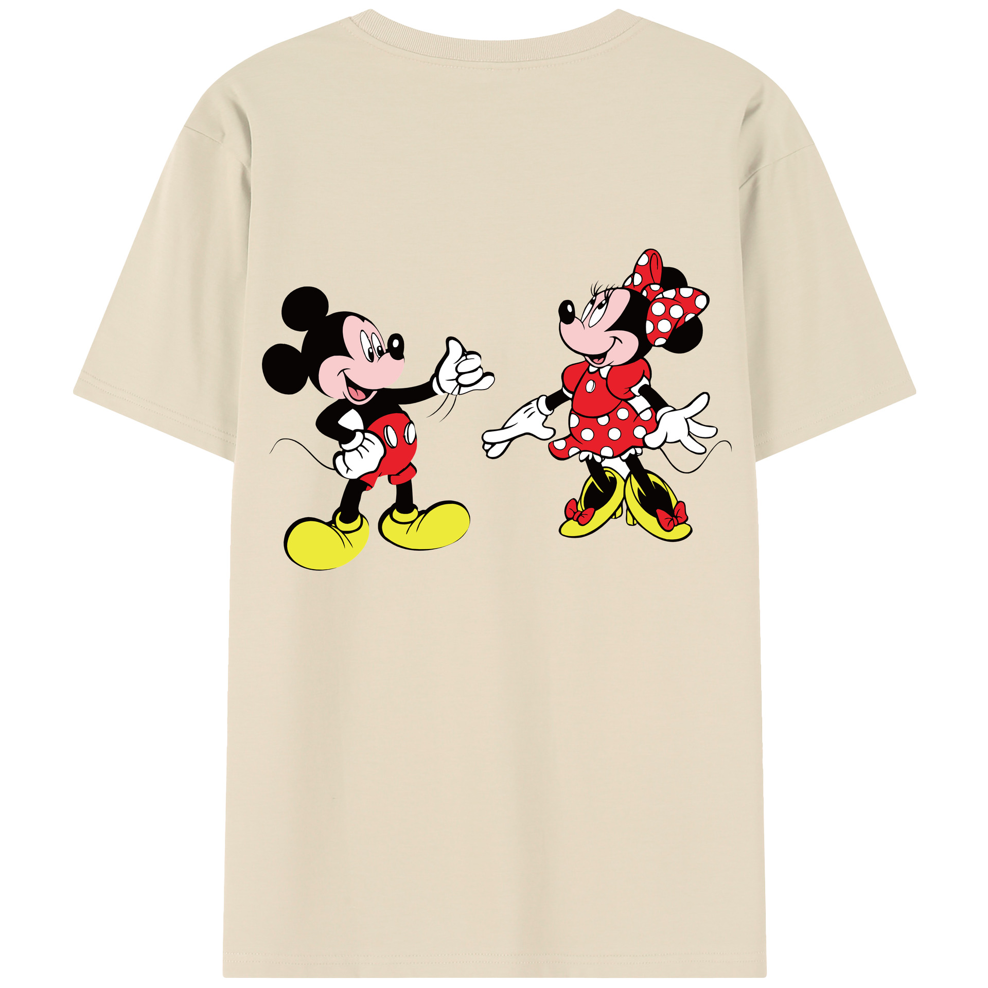 （画像用） ミッキーマウス Mickey Mouse 綿100％半袖Tシャツ（背面プリント）
