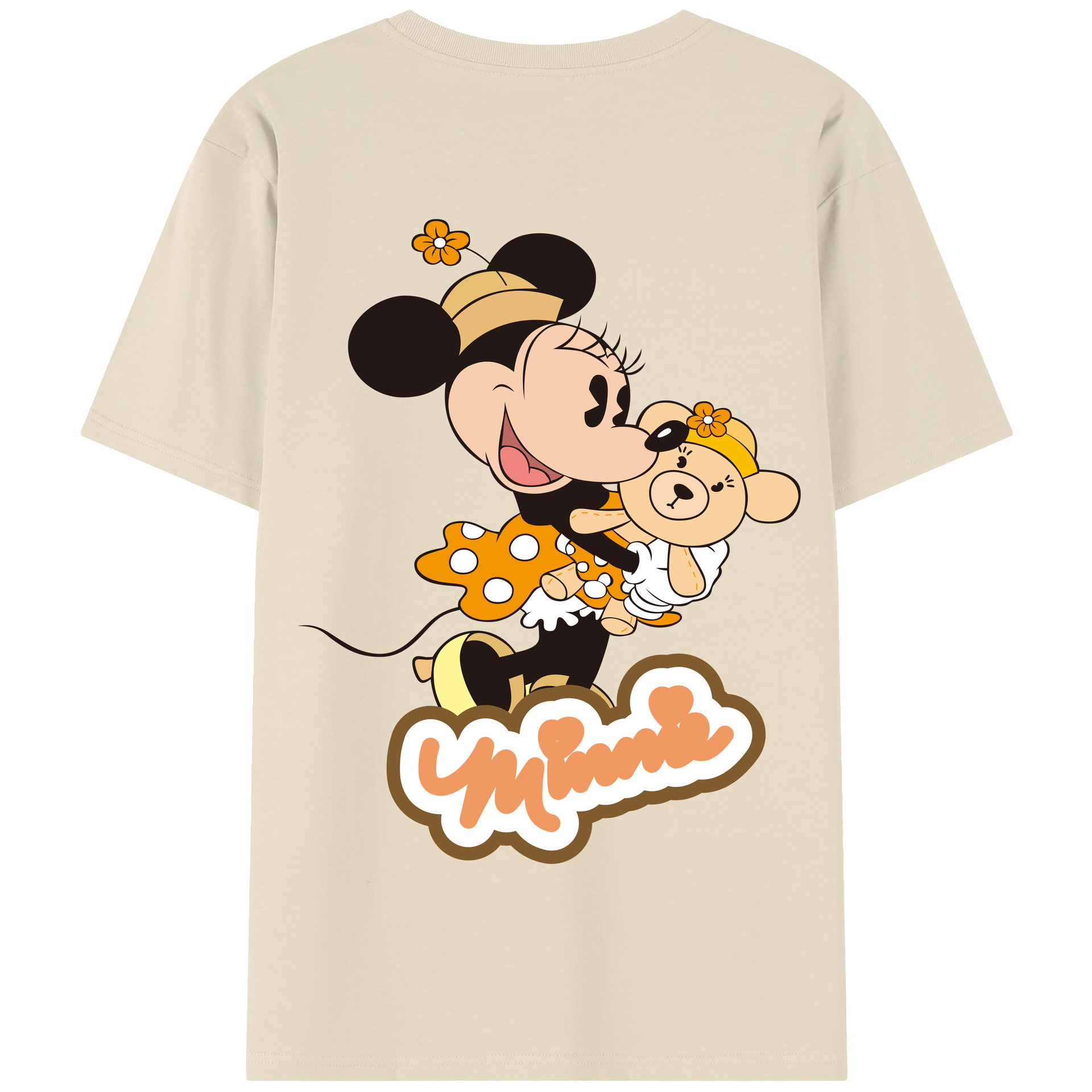 （画像用） ミッキーマウス Mickey Mouse 綿100％半袖Tシャツ（背面プリント）