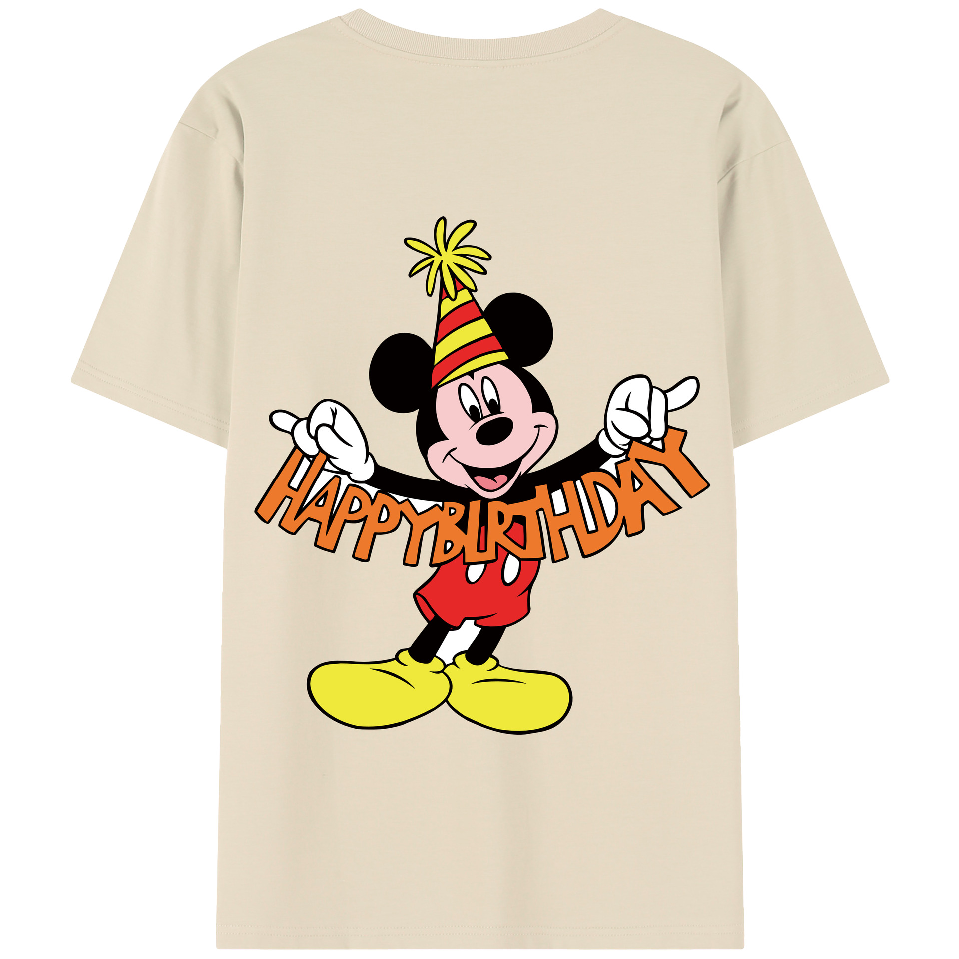（画像用） ミッキーマウス Mickey Mouse 綿100％半袖Tシャツ（背面プリント）