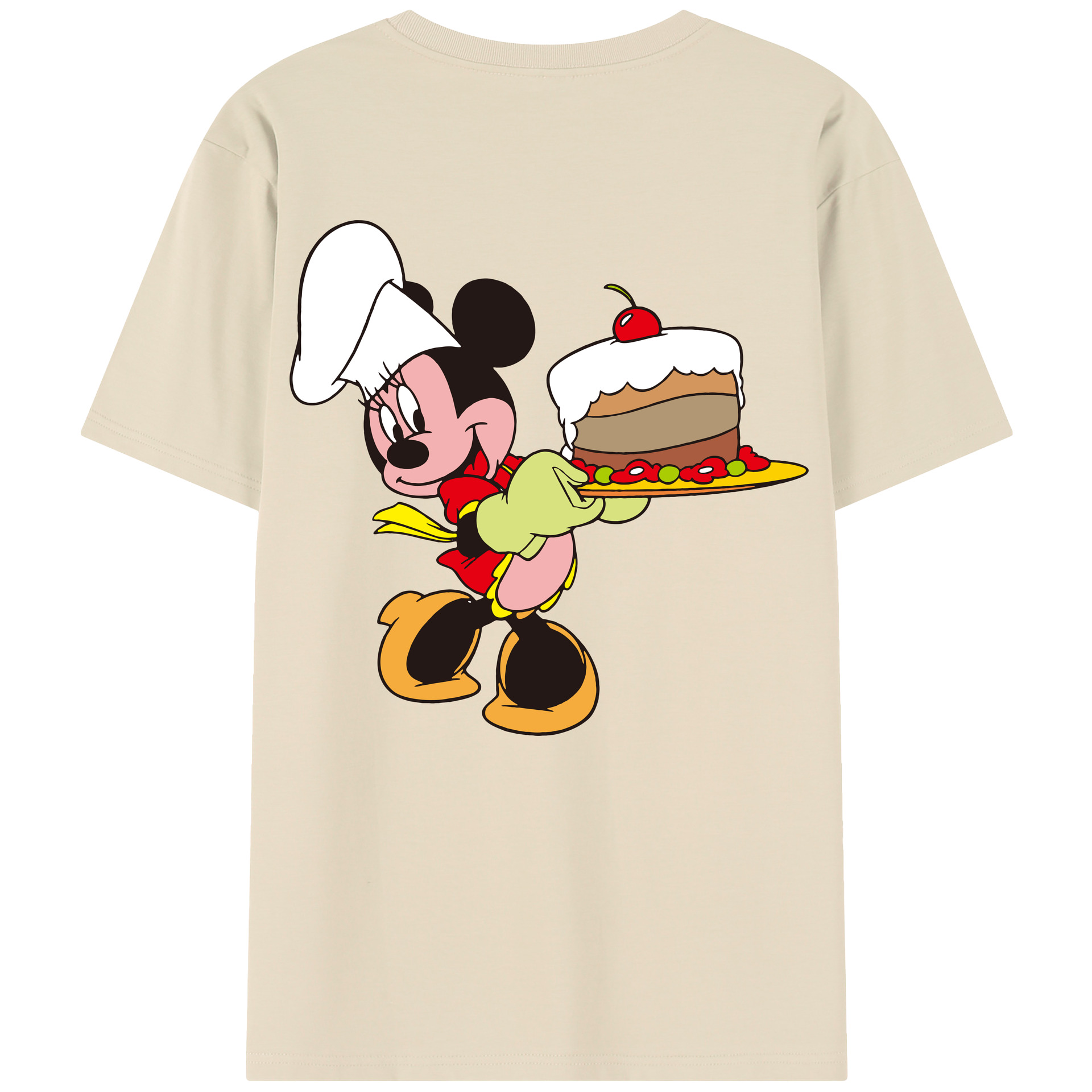（画像用） ミッキーマウス Mickey Mouse 綿100％半袖Tシャツ（背面プリント）