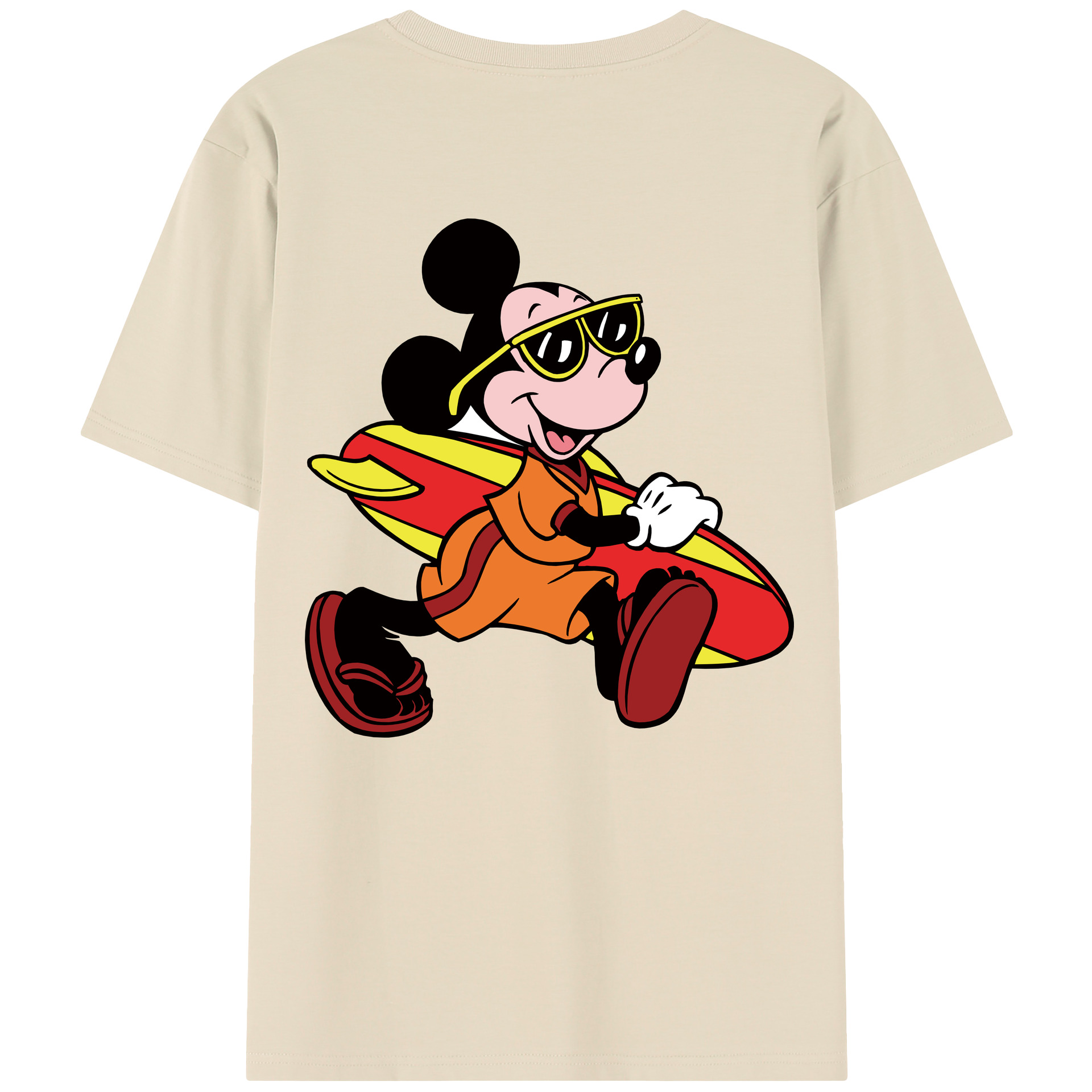 （画像用） ミッキーマウス Mickey Mouse 綿100％半袖Tシャツ（背面プリント）
